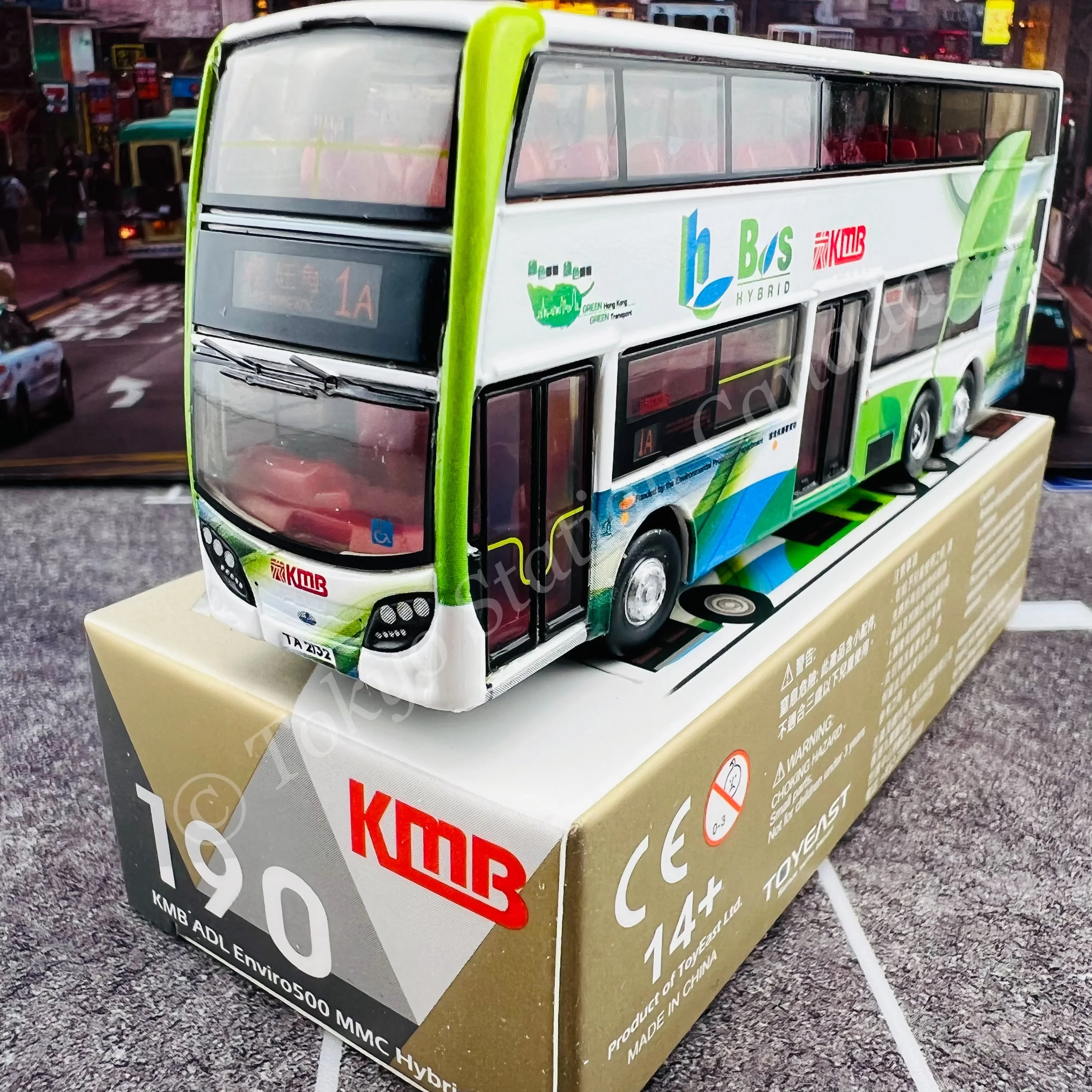 TINY 微影 190 KMB ADL Enviro500 MMC Hybrid (Via Mong Kok 1A  經旺角) KMB2020016 - Image 2