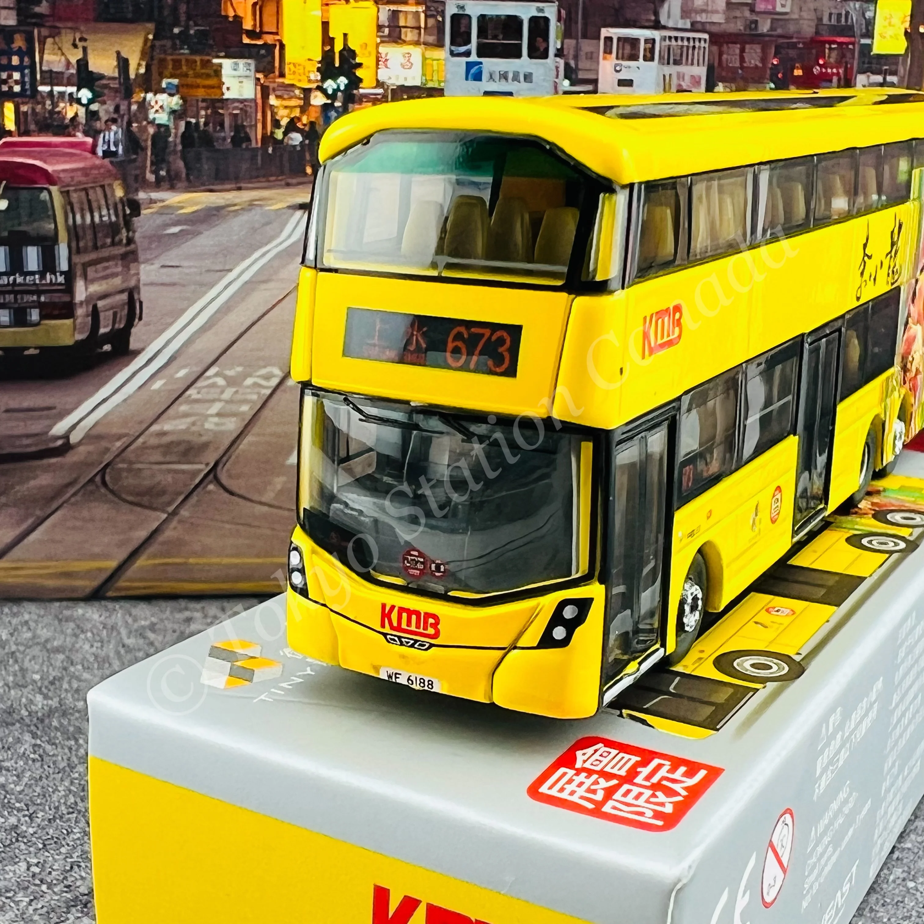TINY 微影 KMB VOLVO B8L Wright Bruce Lee Limited Edition (Sheung Shui 673 上水) KMB2021073 - Image 2