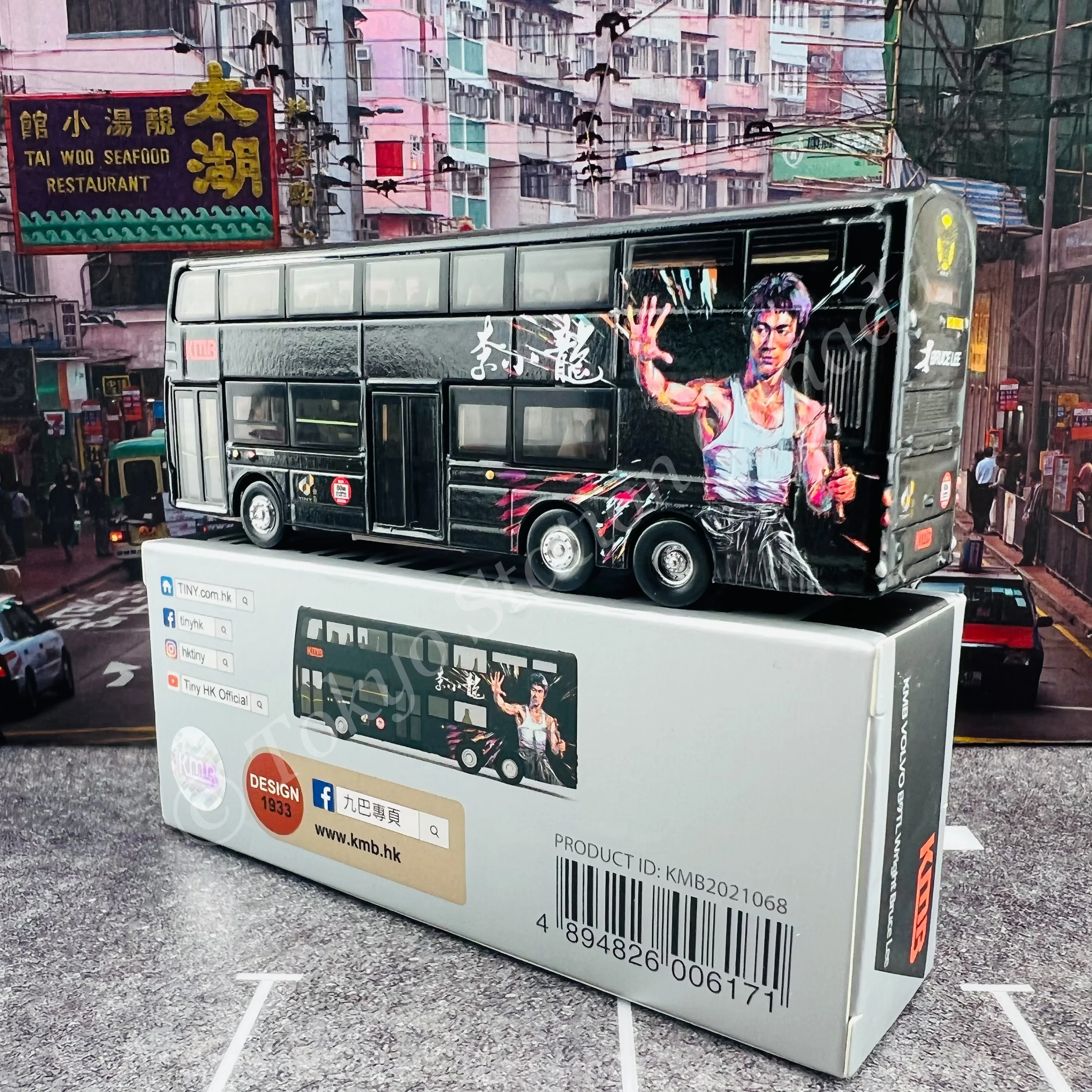 TINY 微影 KMB VOLVO B9TL Wright Bruce Lee Limited Edition (Kwun Tong Yue Man Square 101 裕民坊) KMB2021068 - Image 4