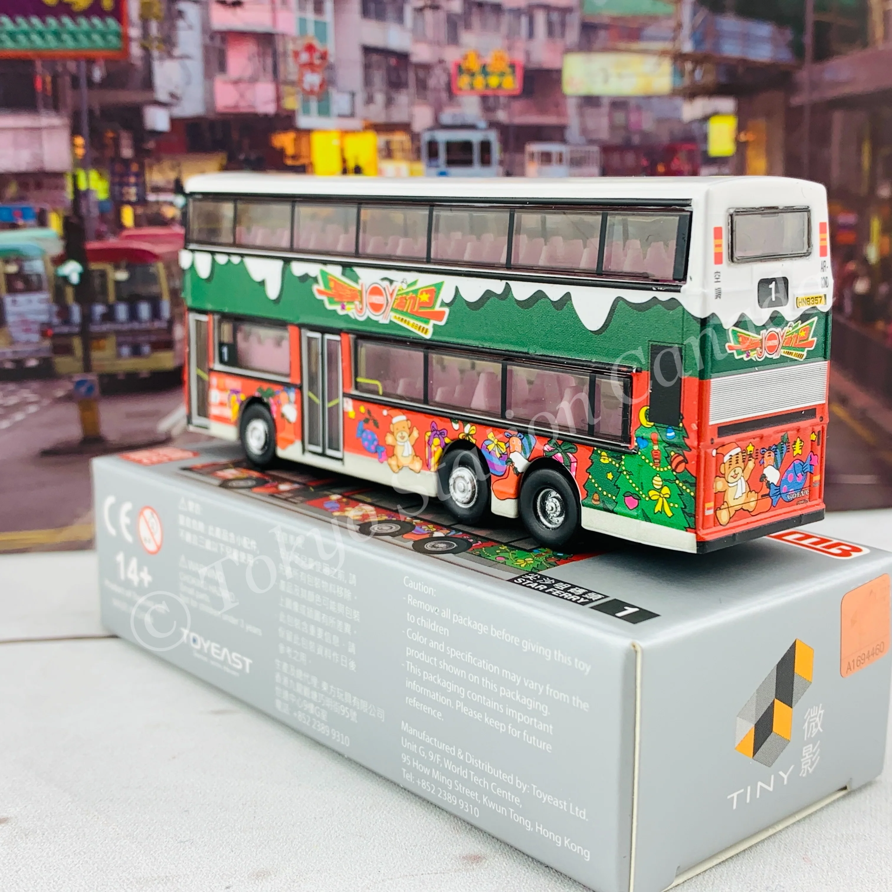 TINY 微影 KMB VOLVO Olympian Hong Kong Christmas Limited Edition (1 Star Ferry 尖沙咀碼頭) 九巴富豪 Olympian 11米 "聖誕Joy滿九巴" [展會限定] KMB2020083 - Image 4