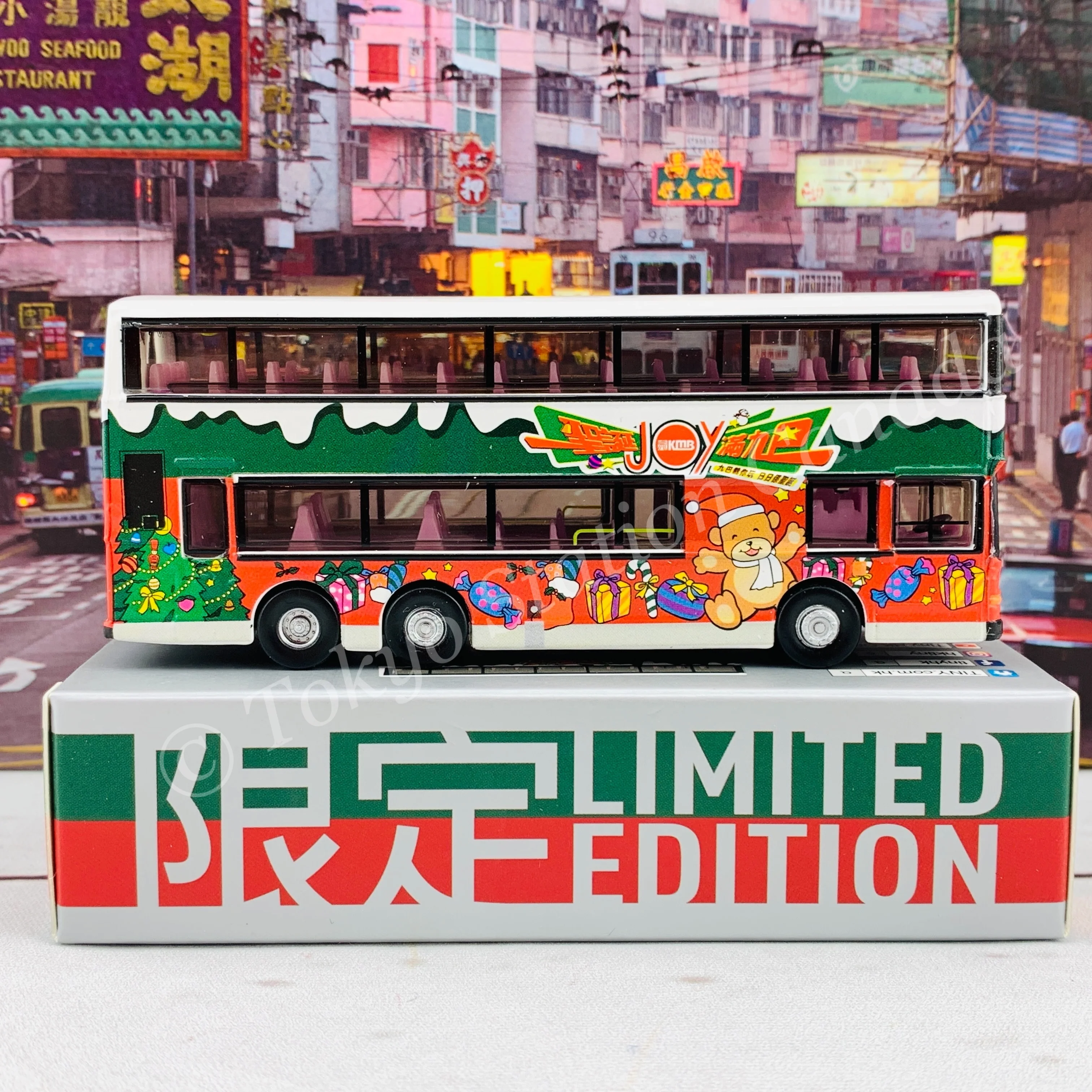 TINY 微影 KMB VOLVO Olympian Hong Kong Christmas Limited Edition (1 Star Ferry 尖沙咀碼頭) 九巴富豪 Olympian 11米 "聖誕Joy滿九巴" [展會限定] KMB2020083 - Image 5