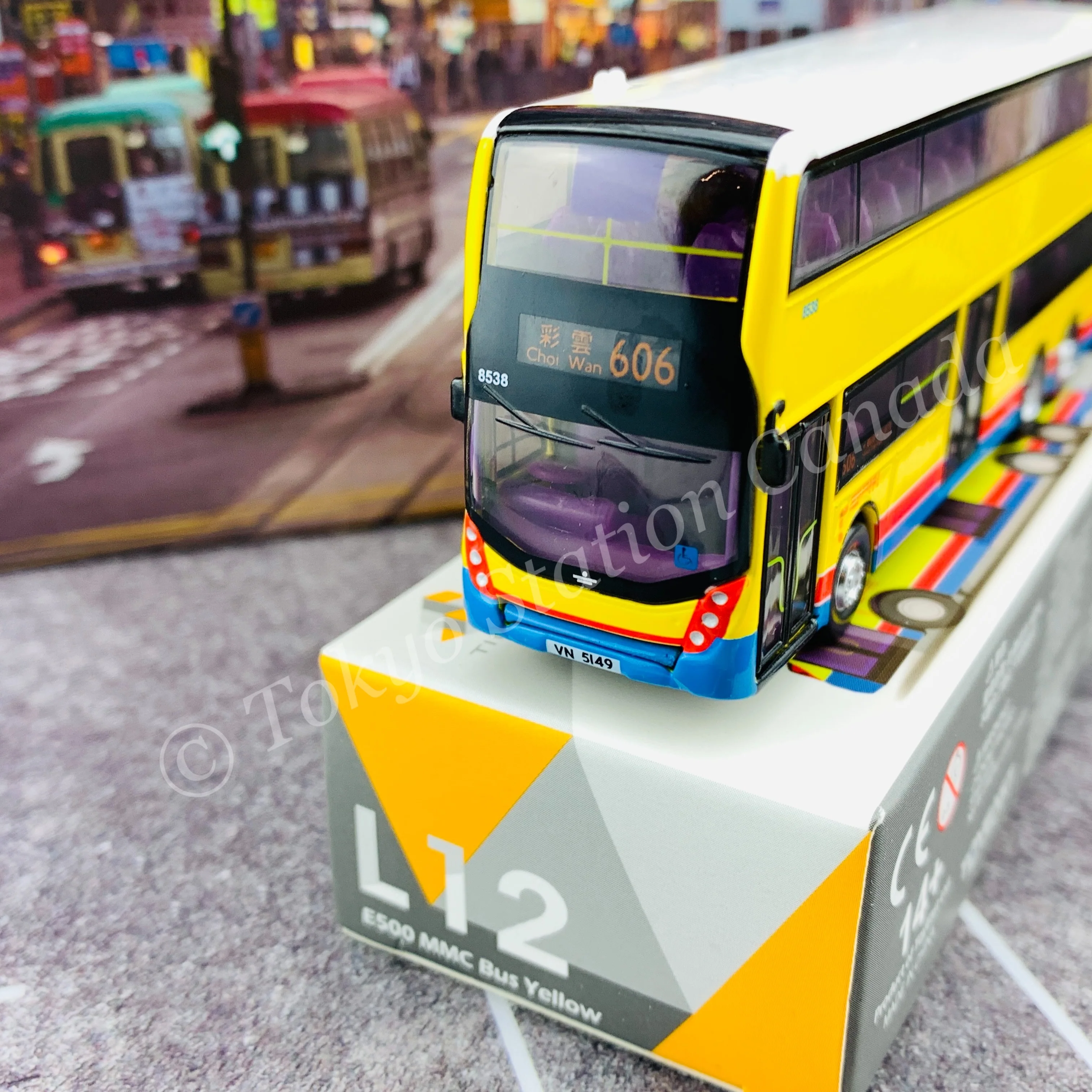 TINY 微影 L12 E500 MMC Bus Yellow (Choi Wan 606 彩雲) ATC64724 - Image 2