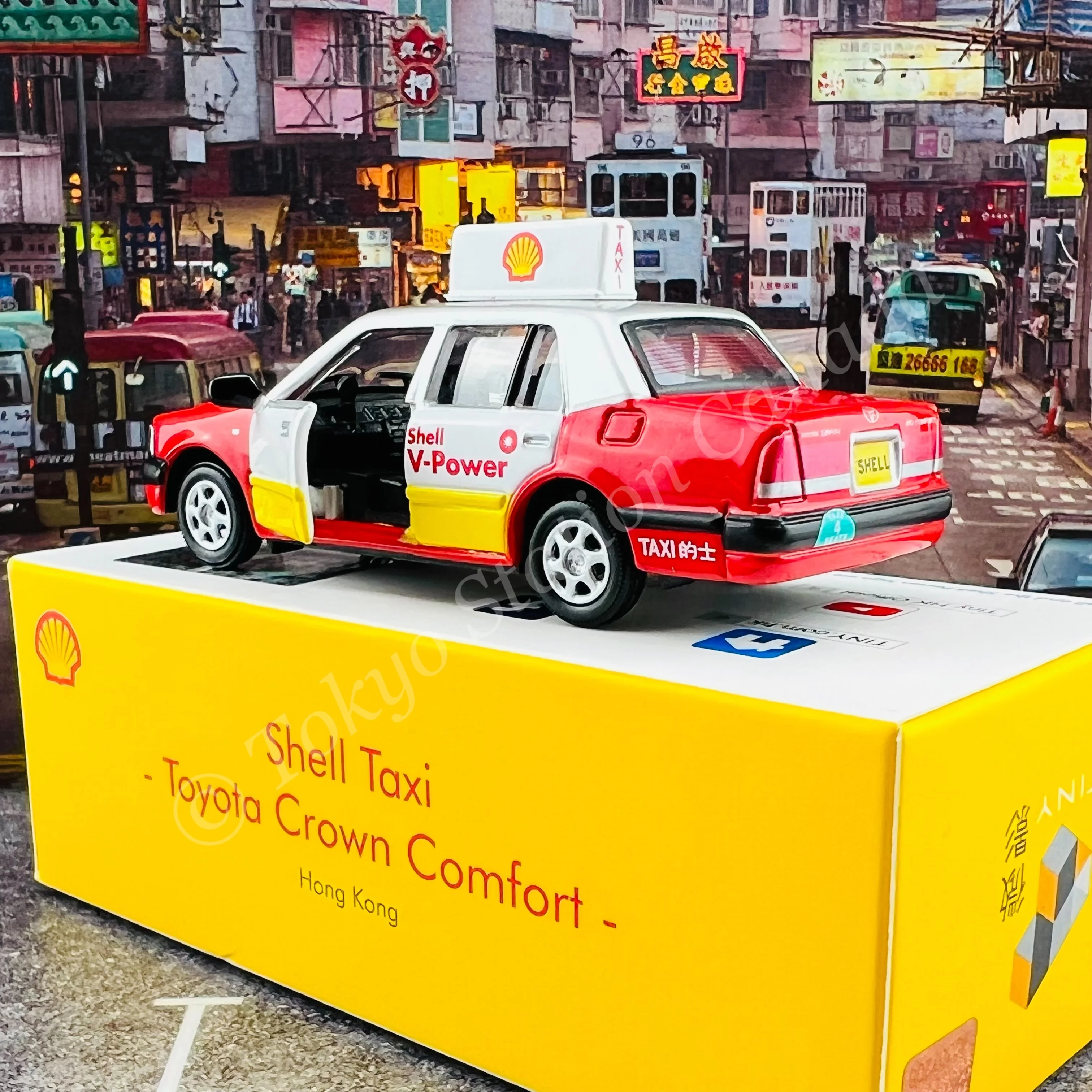 TINY 微影 Shell Taxi Toyota Crown Comfort ATC65291 - Image 3