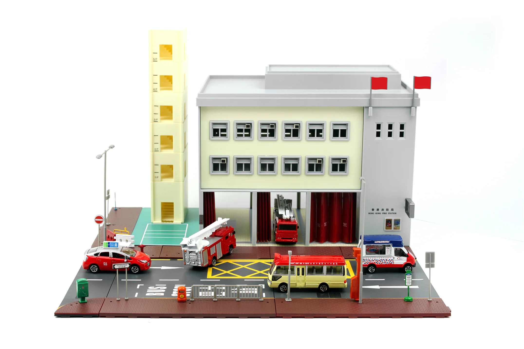 TINY 微影 Bd1 Fire Station Diorama 消防局模型套裝 ATS64003 - Image 3