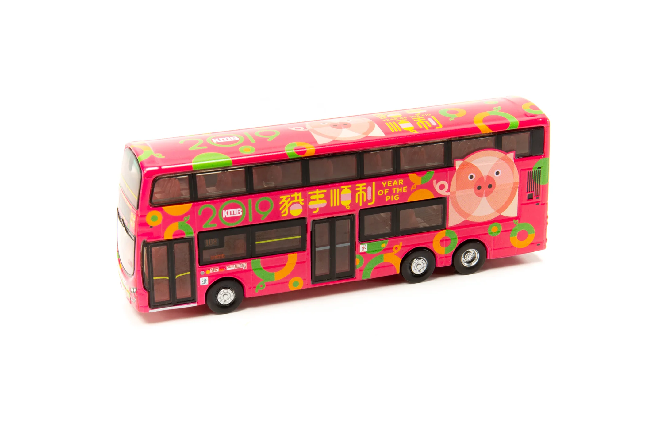 Tiny KMB Volvo B9TL Wright Year of the Pig 2019 (Braemar Hill 108)九巴前衛富豪B9TL「豬事順利」2019生肖巴士 (寶馬山 108) - Image 3