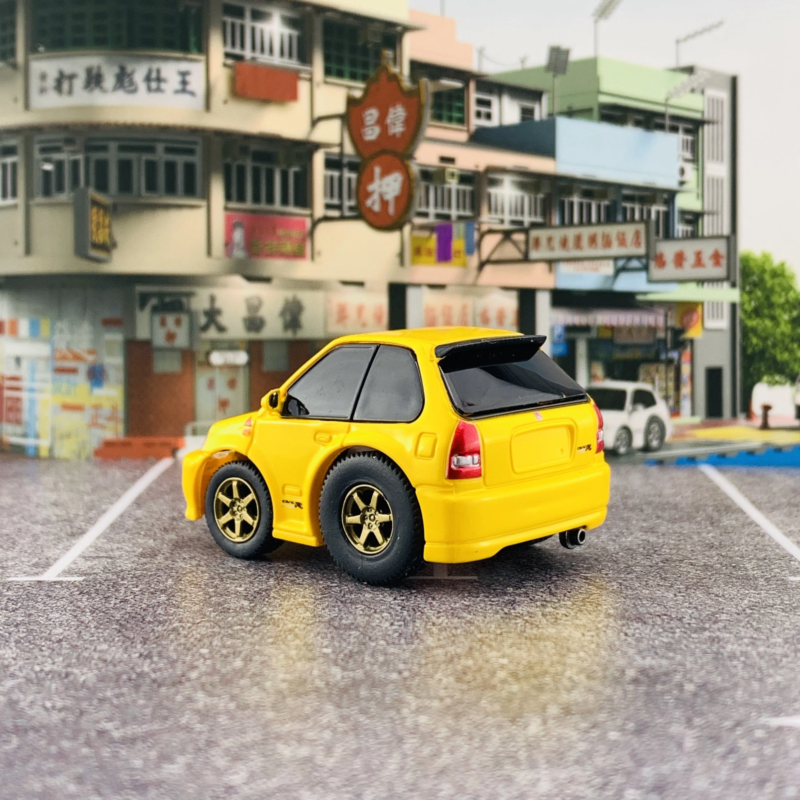 TINYQ Pro-Series 02 - Civic EK9 (Yellow with Carbon Bonnet) TinyQ-02-S2 - Image 3