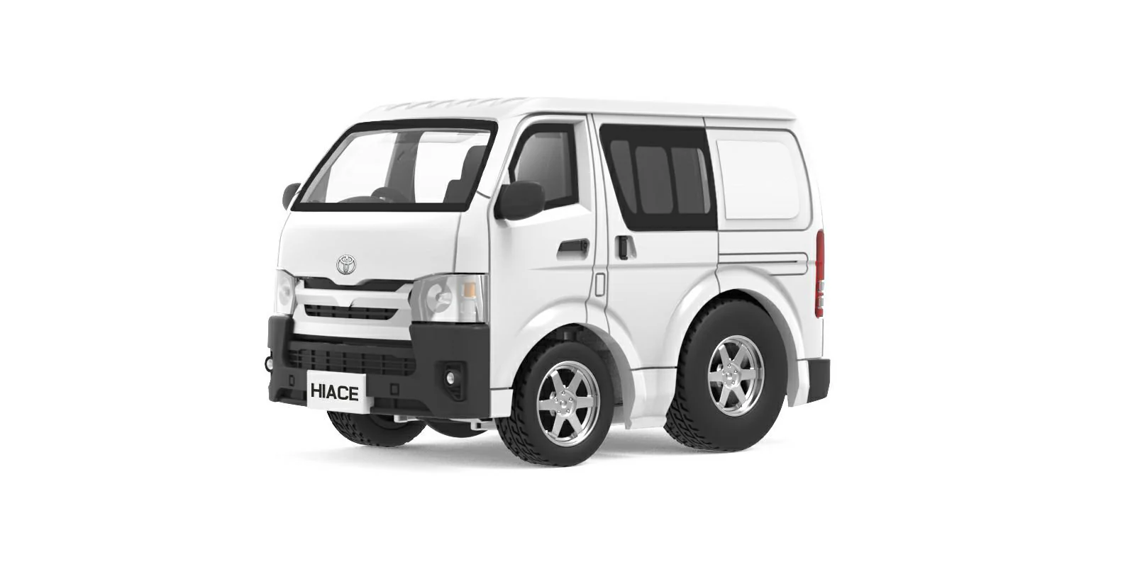 TinyQ Pro-Series 03 - Toyota Hiace (White) - Image 2