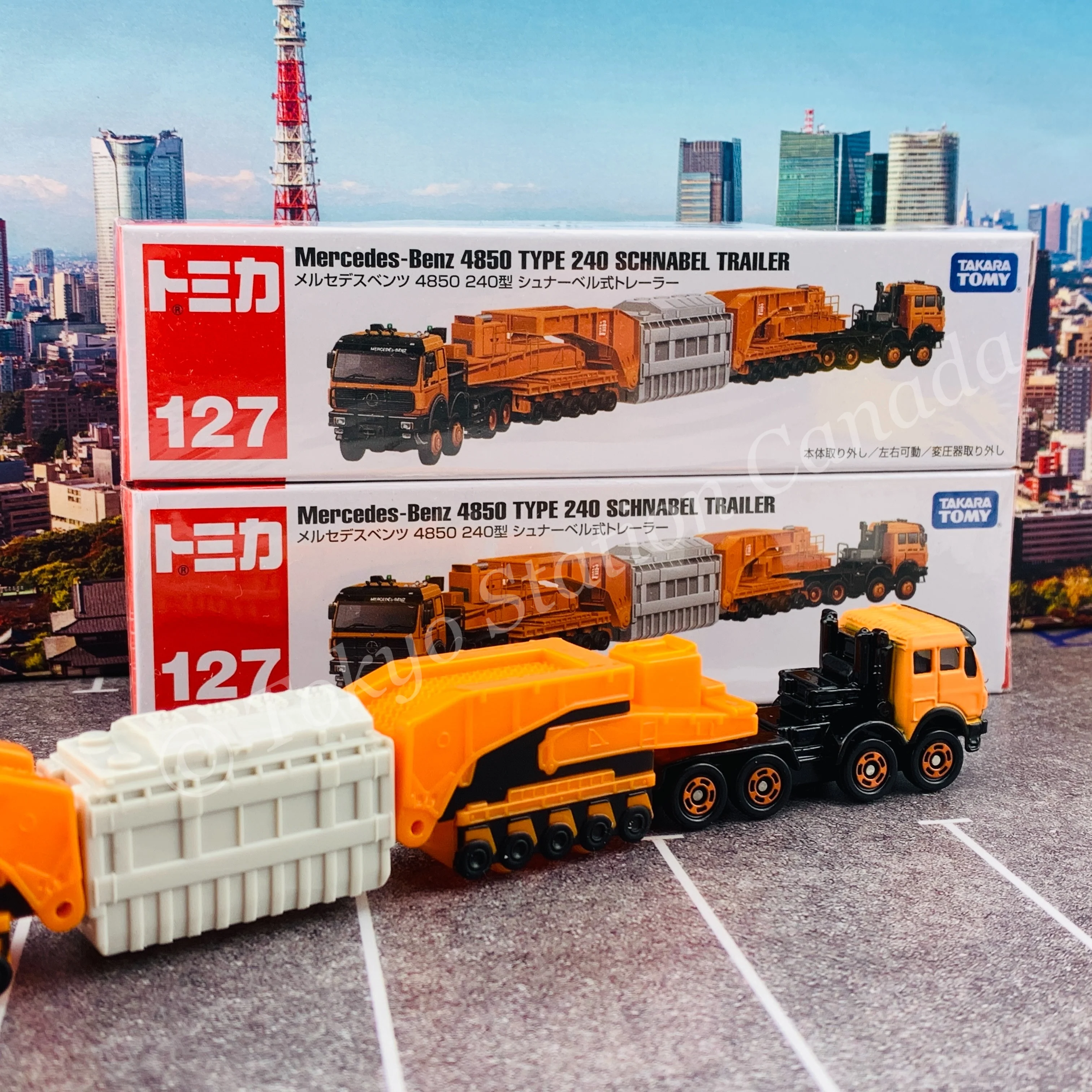TOMICA 127 Mercedes-Benz 4850 TYPE 240 SCHNABEL TRAILER - Image 3