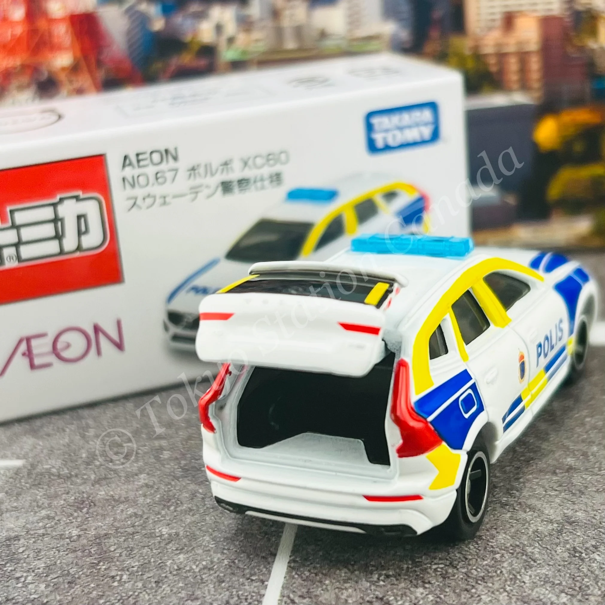 TOMICA AEON No.67 Volvo XC60 Swedish Police Car - Image 3