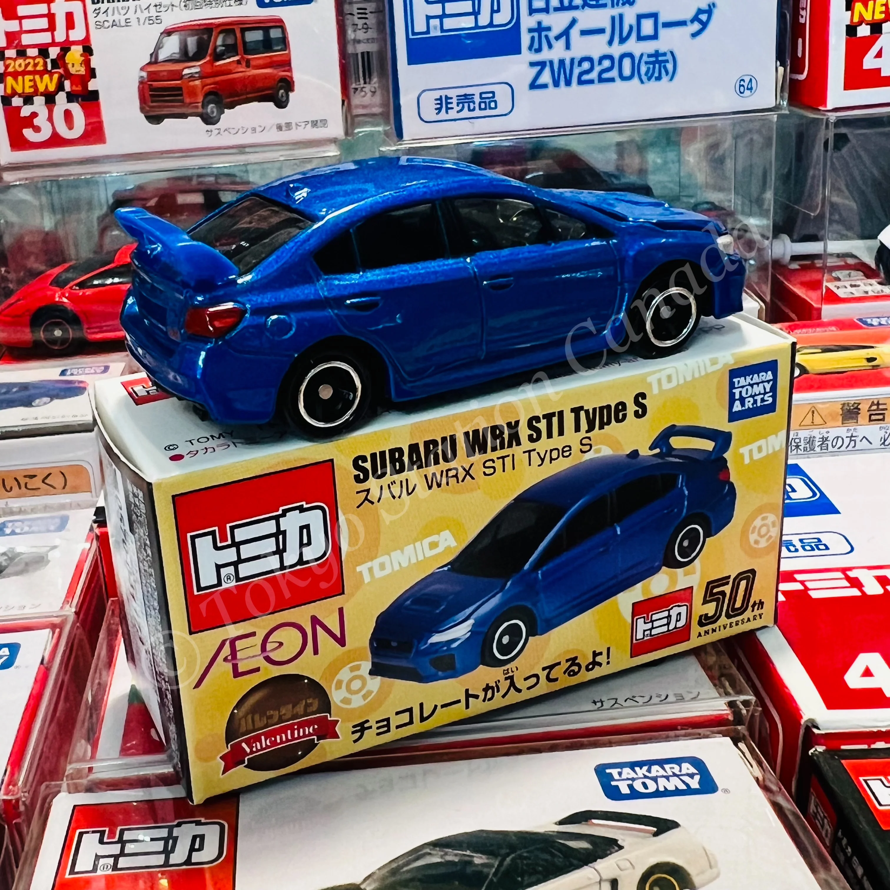 Tomica AEON SUBARU WRX STI Type S (Valentine Version) - Image 2
