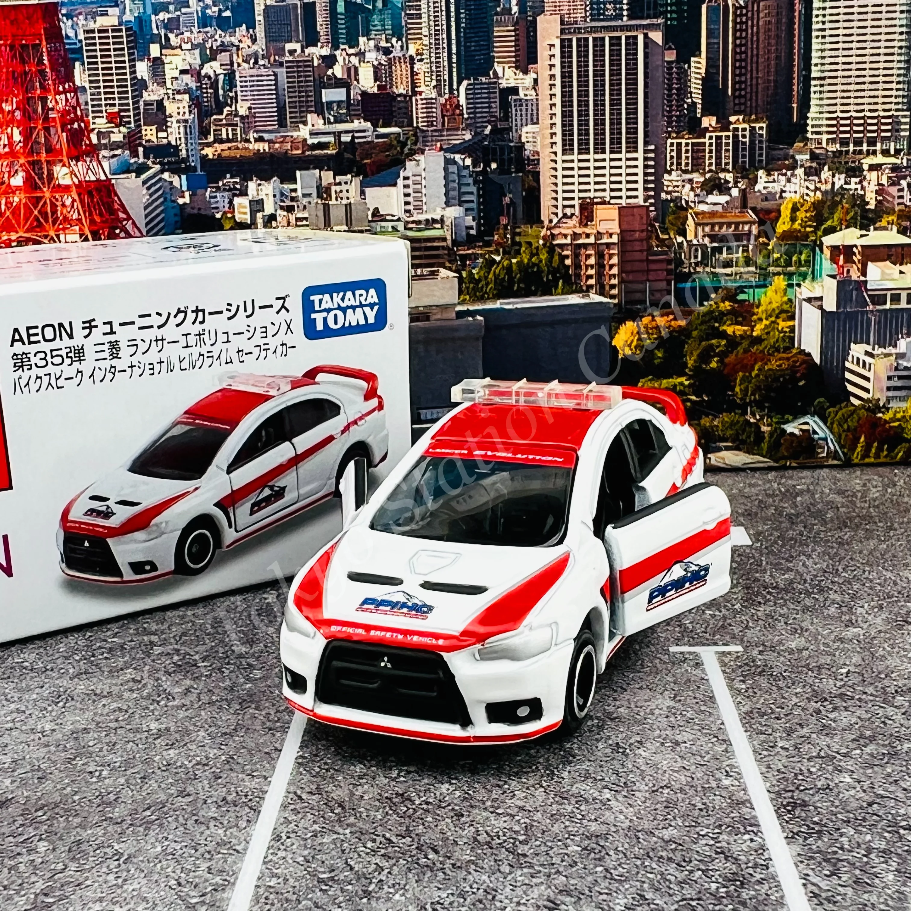 TOMICA AEON Vol.35 Mitsubishi Lancer Evolution EVO X PPIHC Safety Car - Image 3