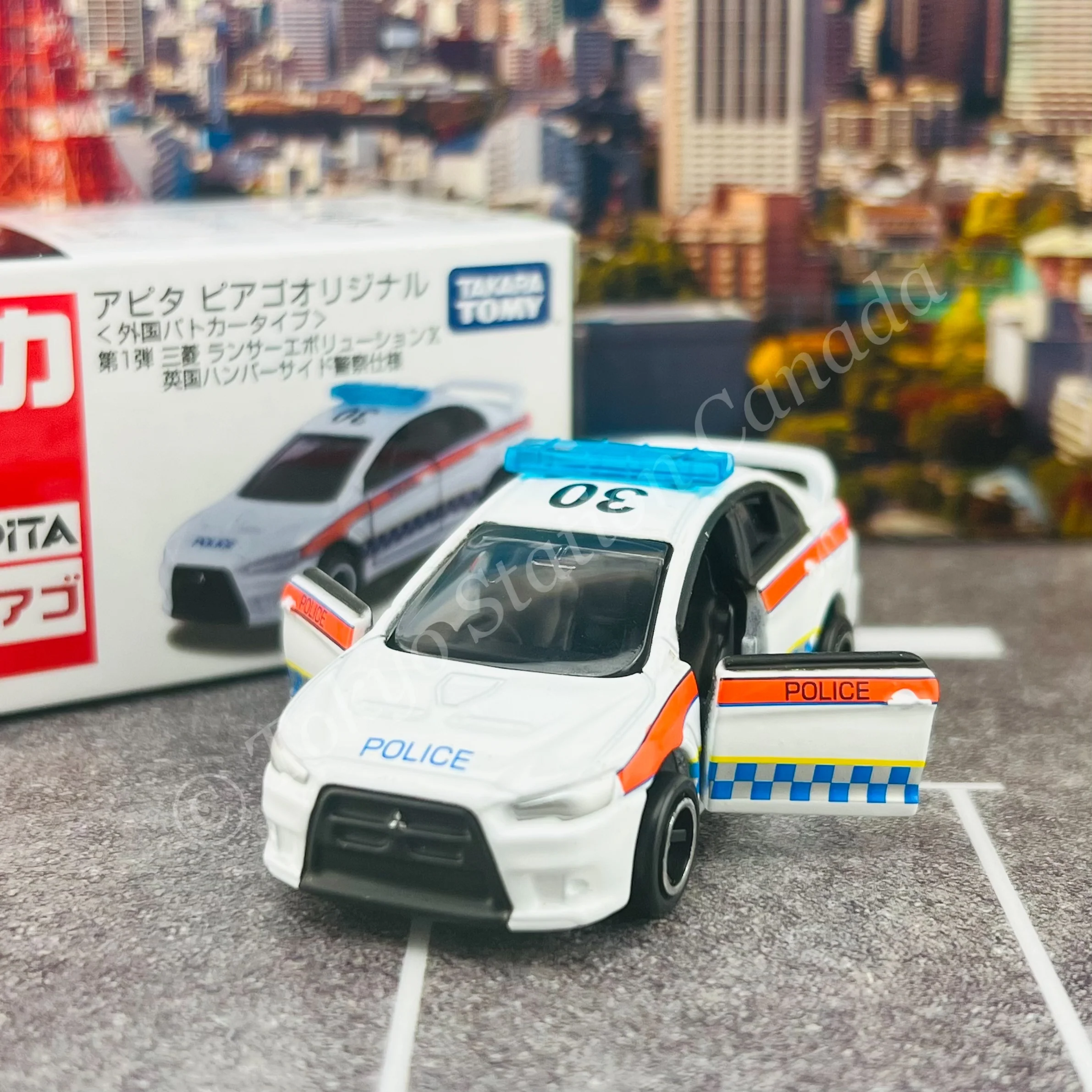 TOMICA APITA PIAGO Original Vol.1 Mitsubishi Lancer Evolution X Bristish Humberside Police Car - Image 3