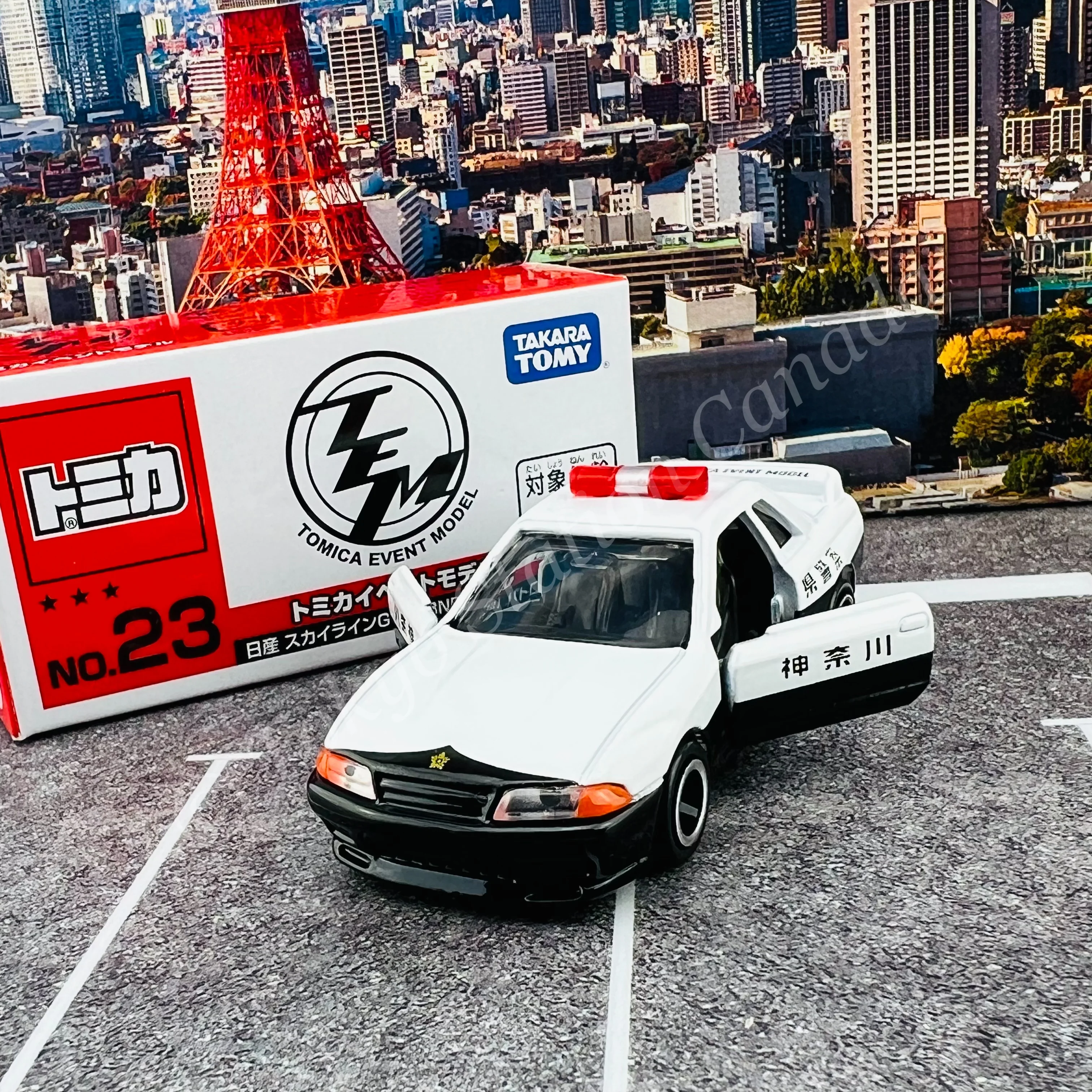 TOMICA EVENT MODEL NO.23 Nissan Skyline GT-R (BNR32) Patrol Car Specification - Image 3