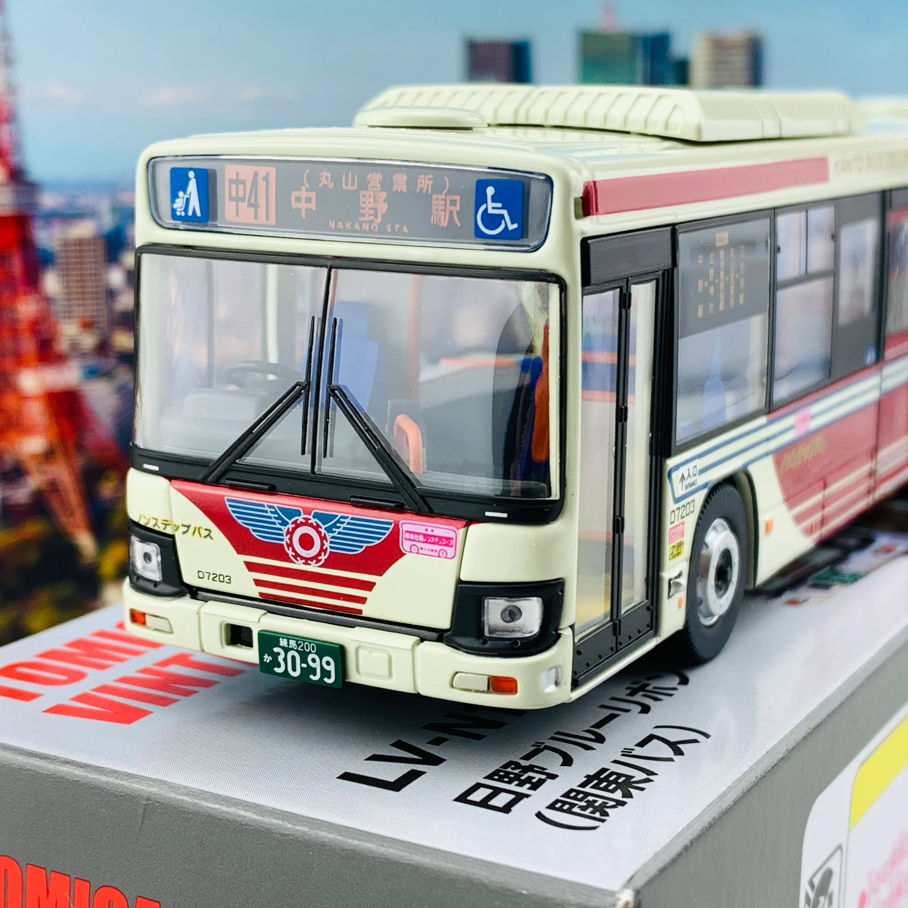 Tomica Limited Vintage Neo 1/64 Hino Blue Ribbon Kanto Bus LV-N155b - Image 2