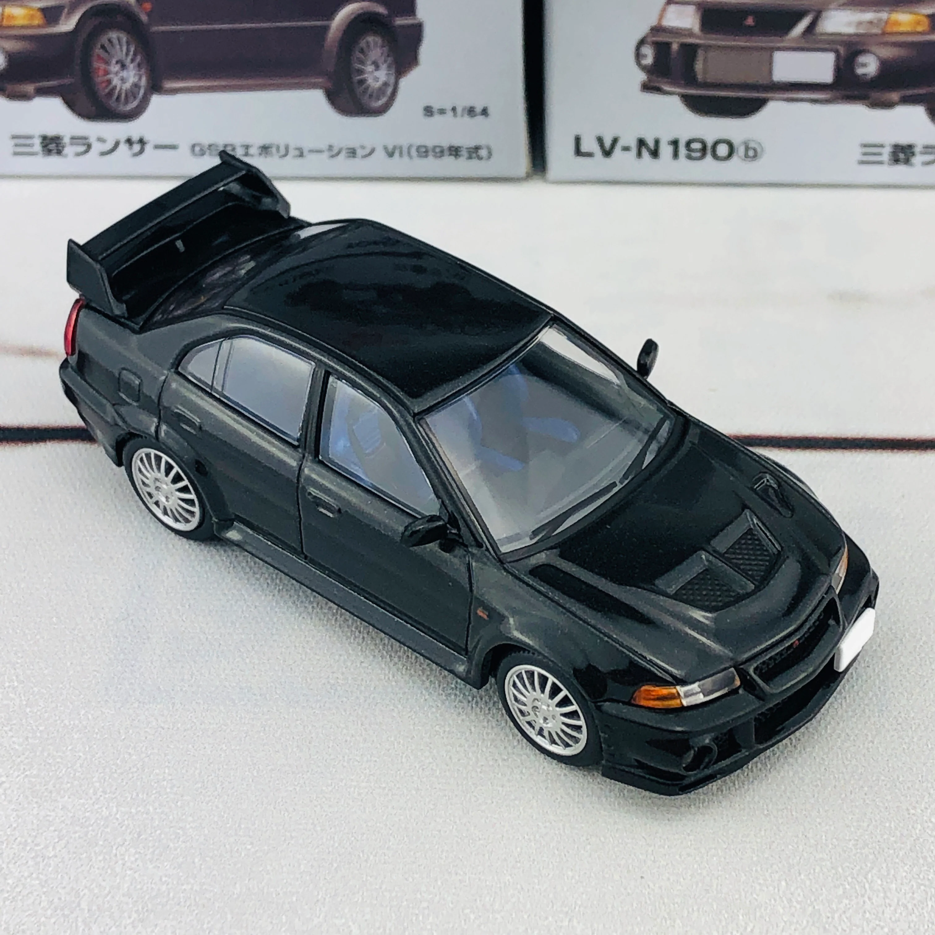 Tomica Limited Vintage Neo Mitsubishi Lancer Evolution VI GSR Black (1999) LV-N190b - Image 6