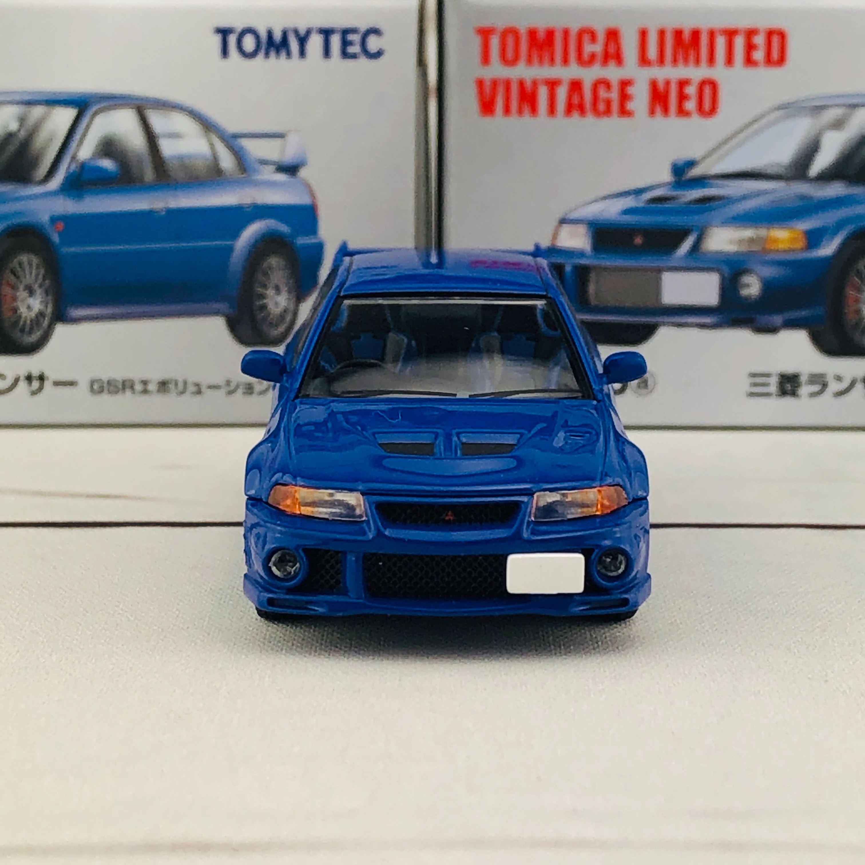 Tomica Limited Vintage Neo Mitsubishi Lancer Evolution VI GSR Blue (1999) LV-N190a - Image 6