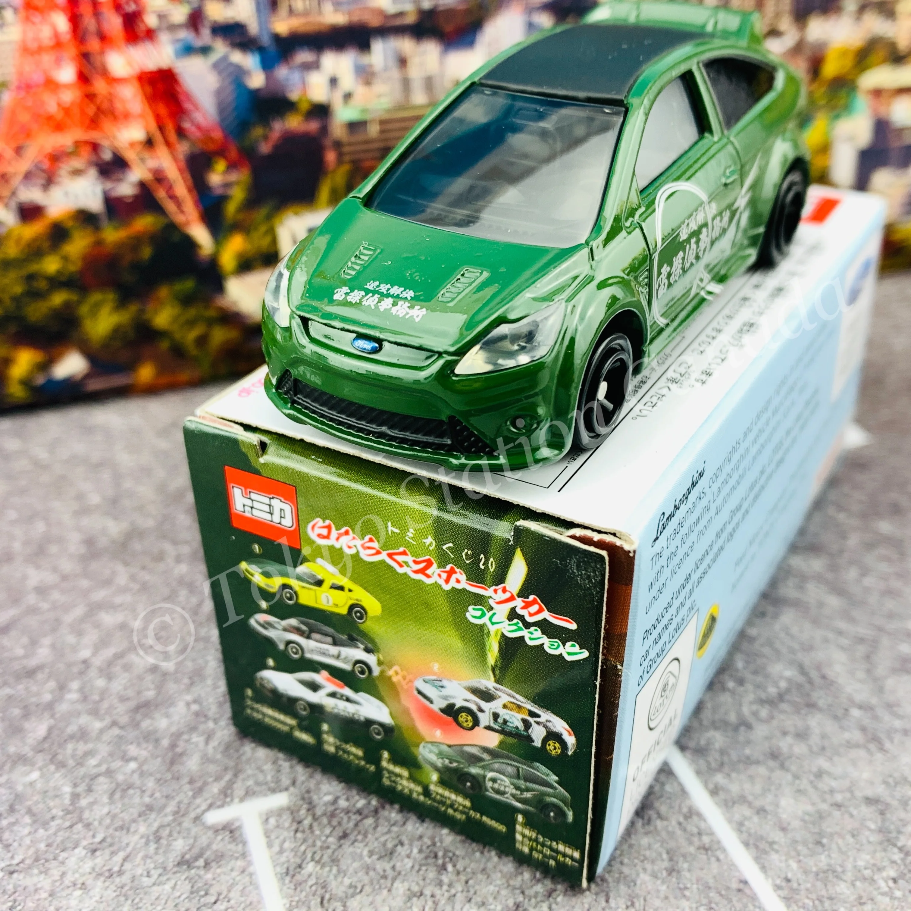 TOMICA Lottery 20 Working Sports Car Collection - Ford Focus RS500 Thunder Detective Office 4904810855446 - Image 2