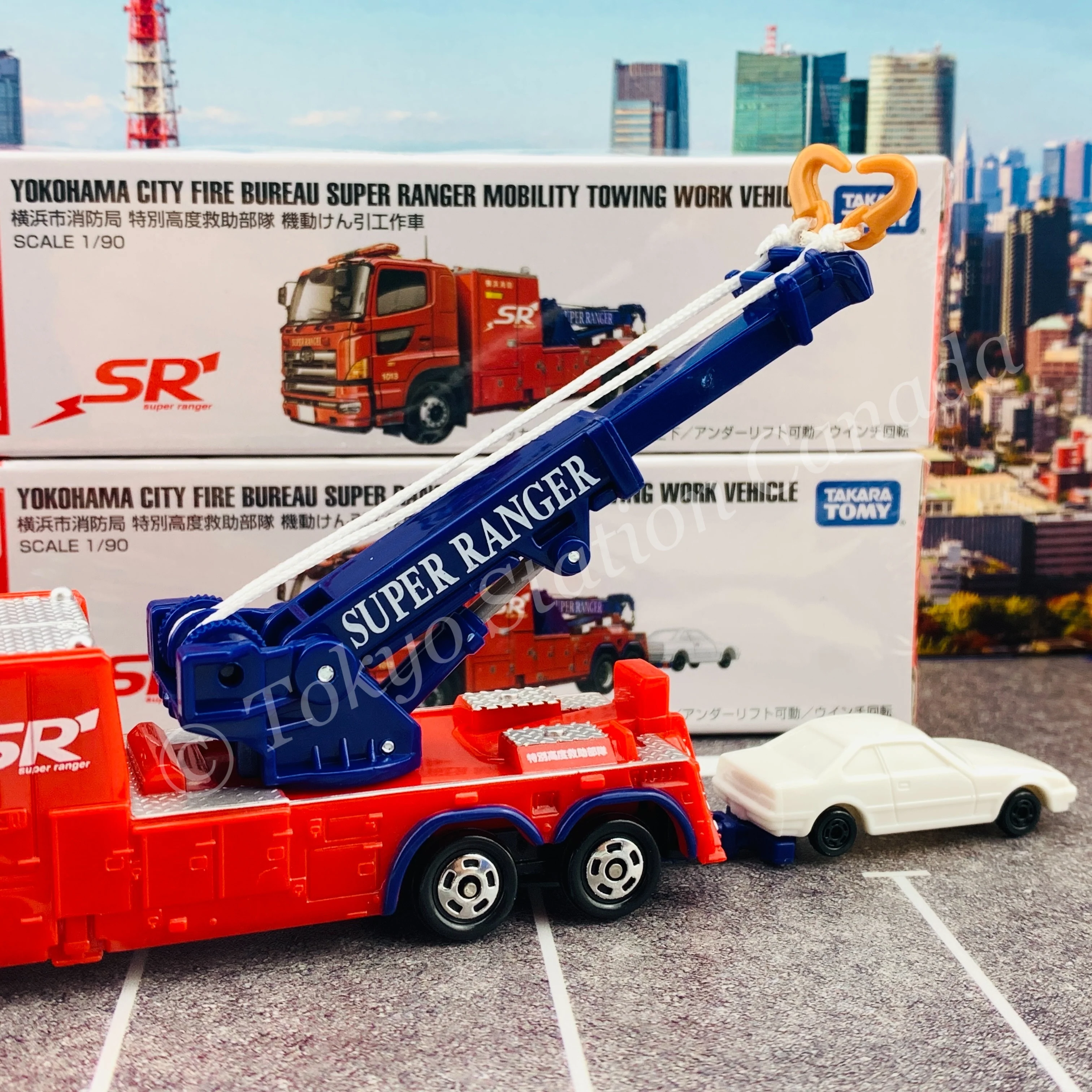 TOMICA 132 Yokohama City Fire Bureau Super Ranger Mobility Towing Work Vehicle - Image 4