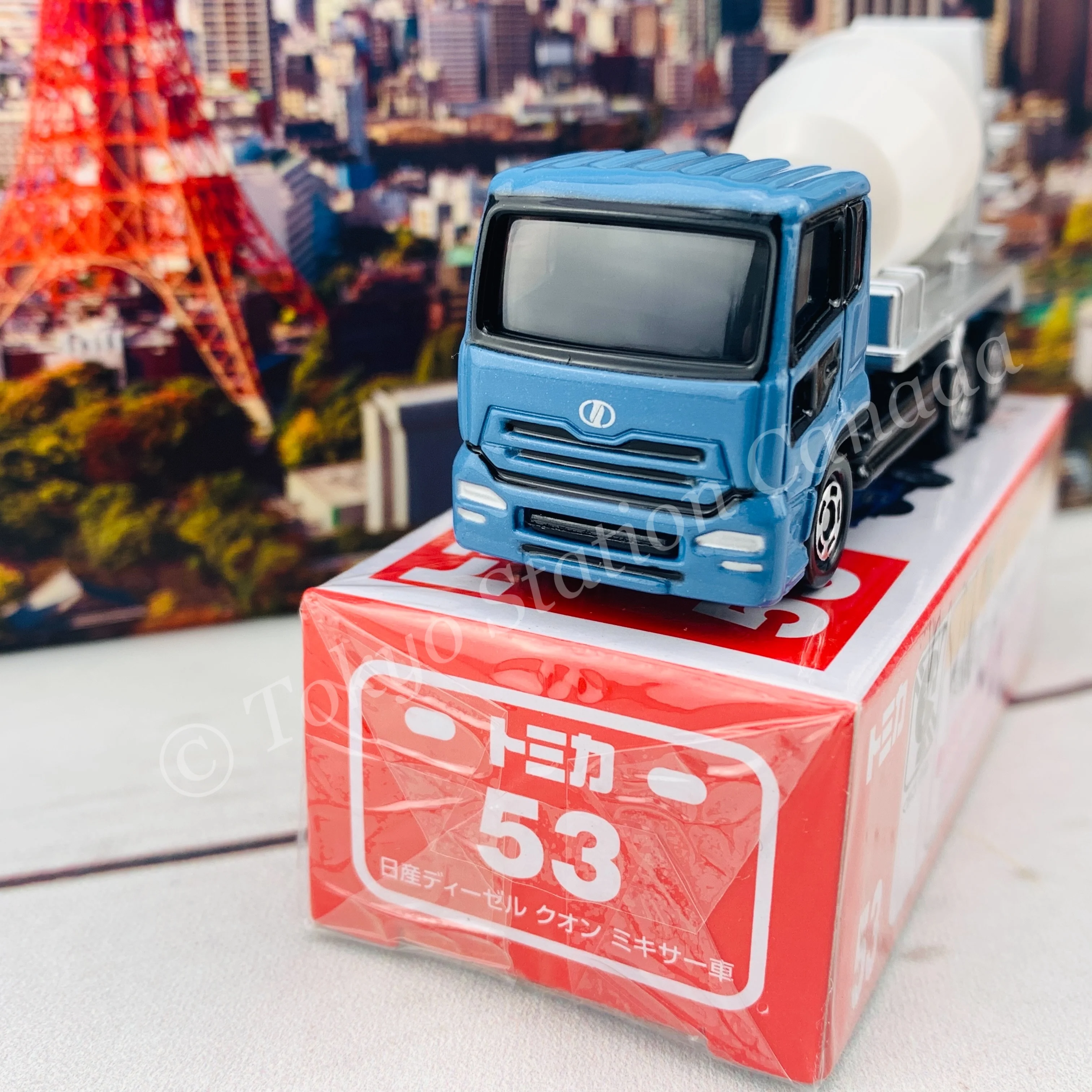 TOMICA 53 Nissan Diesel Quon Mixer Car - Image 3