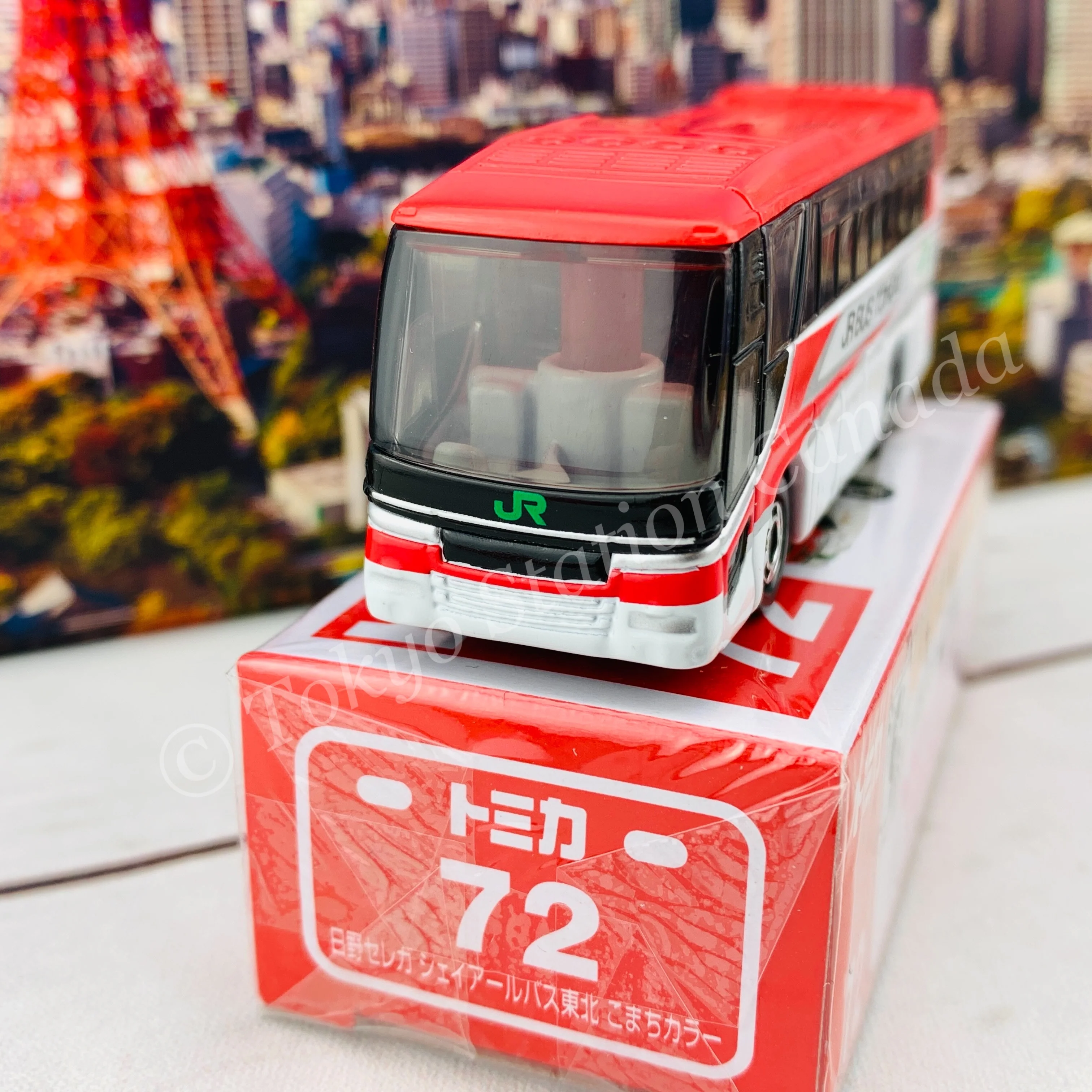 TOMICA 72 HINO S'ELEGA JR BUS TOHOKU KOMACHI COLOR - Image 2