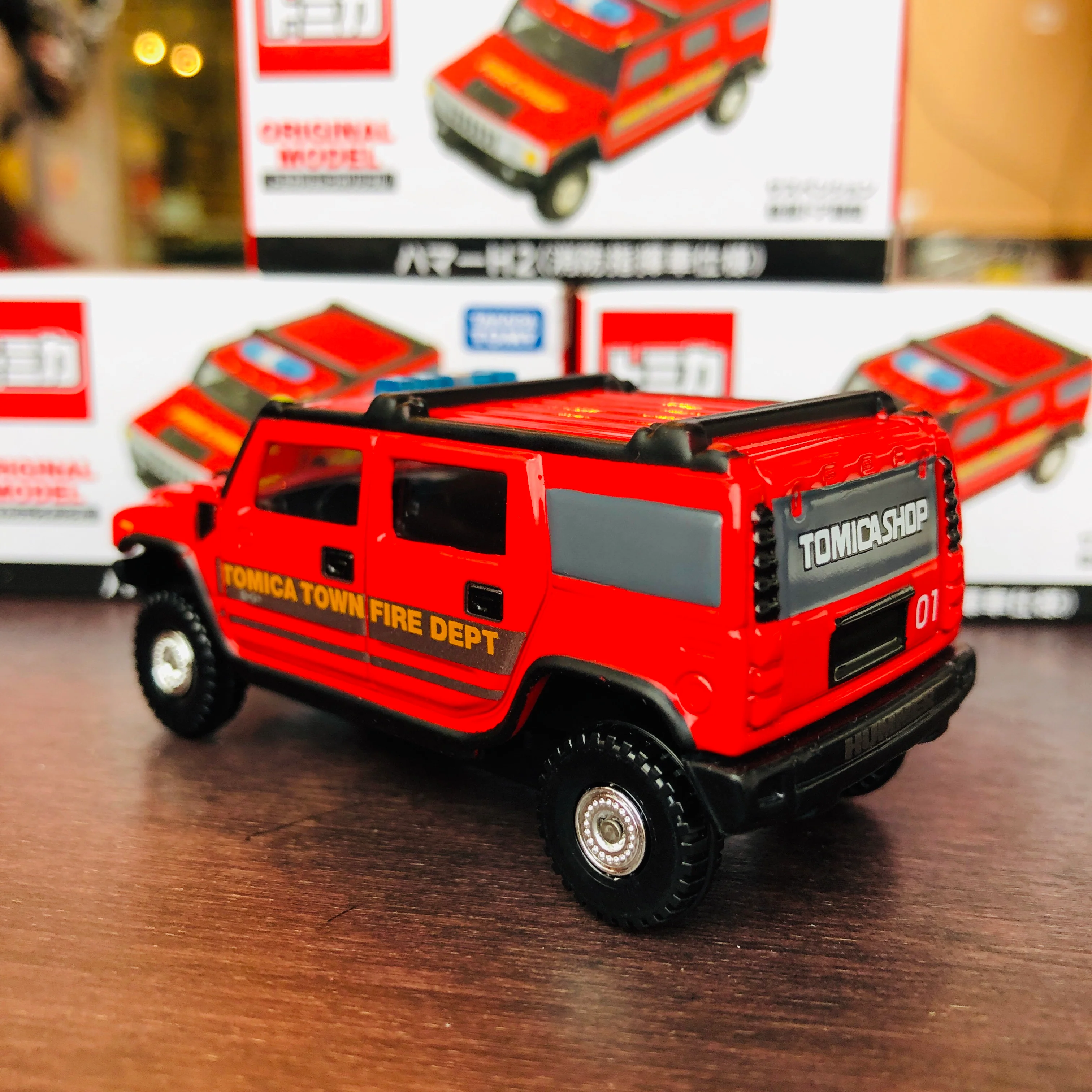 Tomica Shop Original Model Hummer H2 Fire Chef Command Vehicle - Image 5