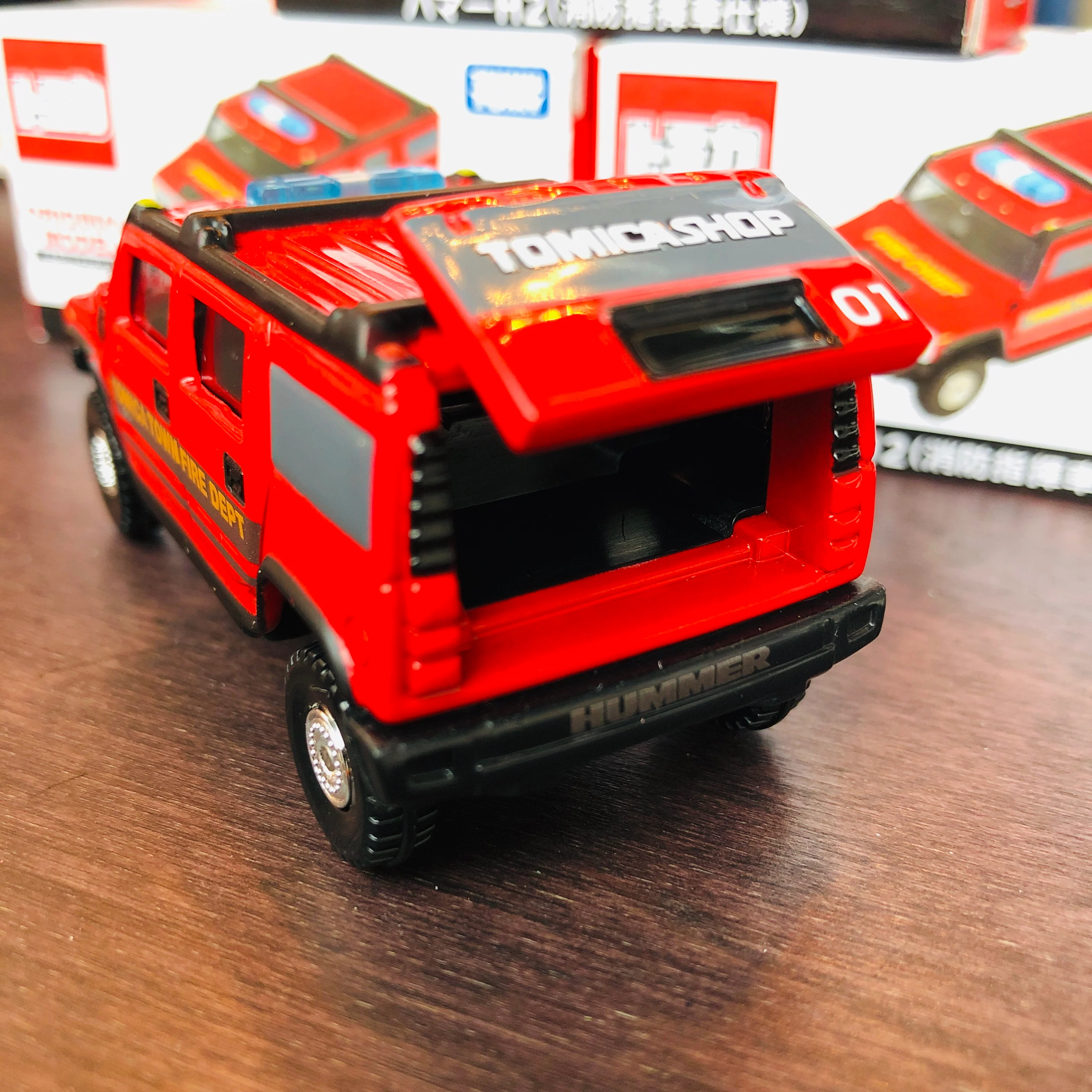 Tomica Shop Original Model Hummer H2 Fire Chef Command Vehicle - Image 6