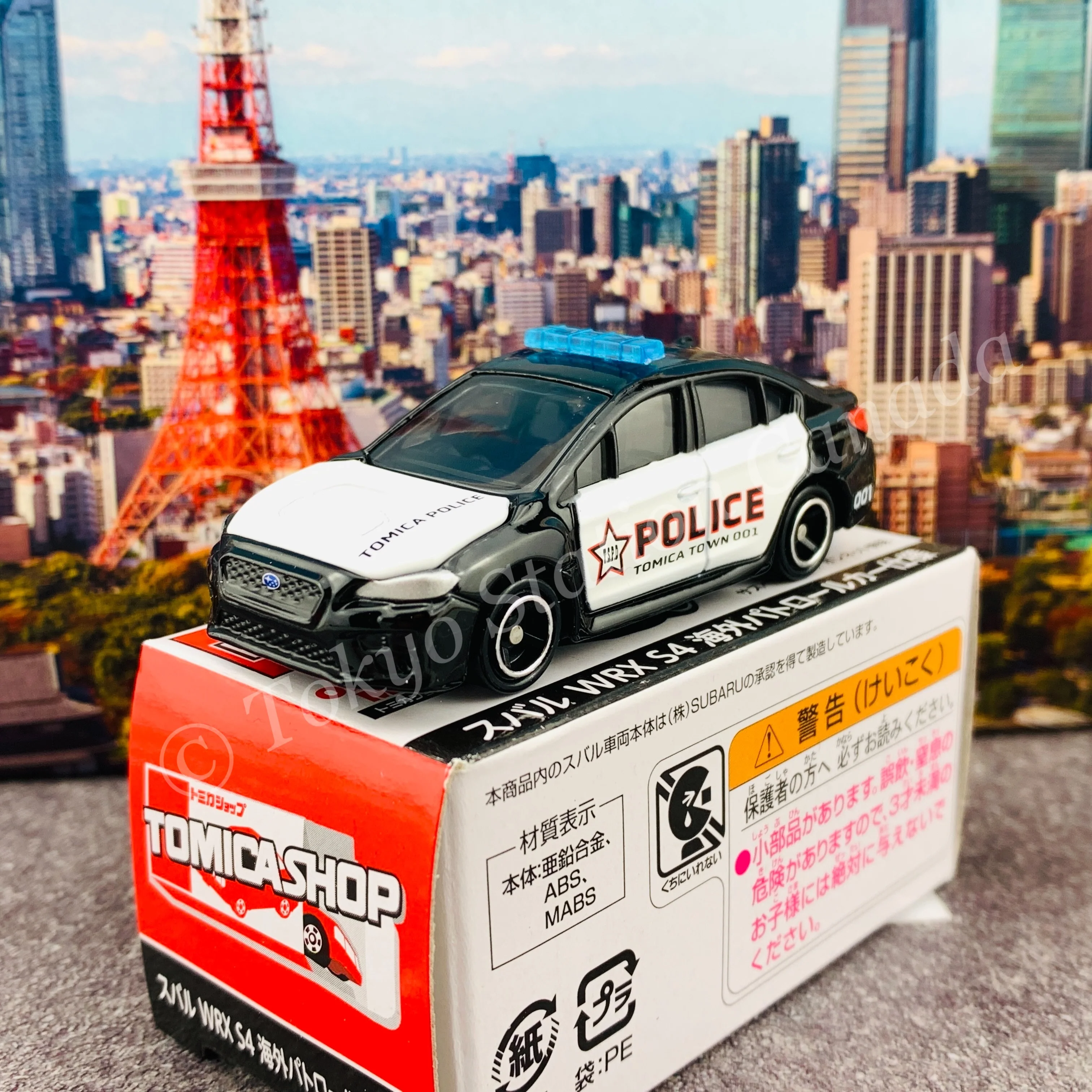 TOMICA SHOP ORIGINAL MODEL Subaru WRX S4 Oversea Patrol Car 4904810136330 - Image 2