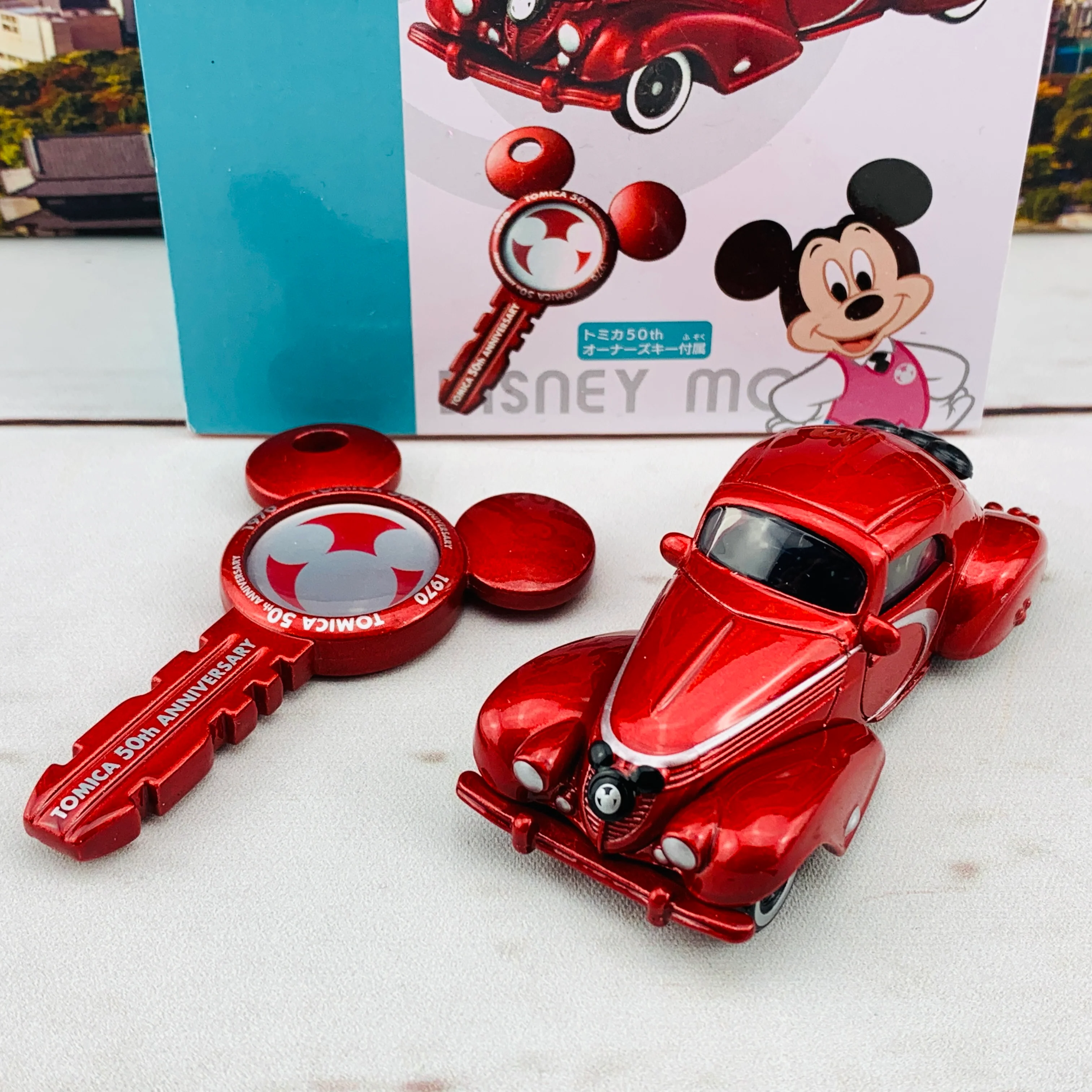 Tomica Shop Original Tomica 50th Anniversary Edition Disney Motors Dream Star III Mickey Mouse Key Set - Image 2