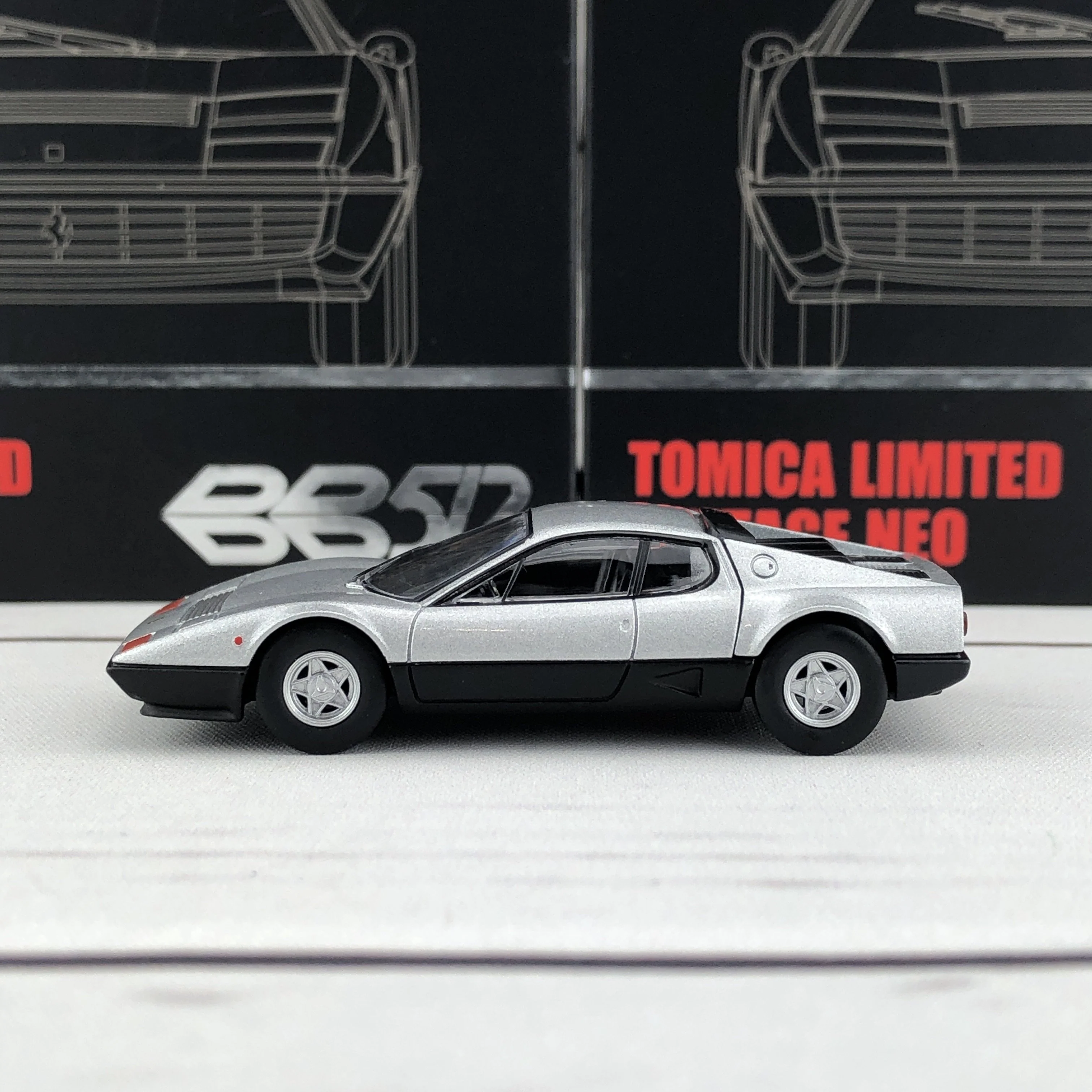 Tomica Tomytec Limited Vintage Neo 1/64 512 BB SILVER (4543736306177) - Image 2