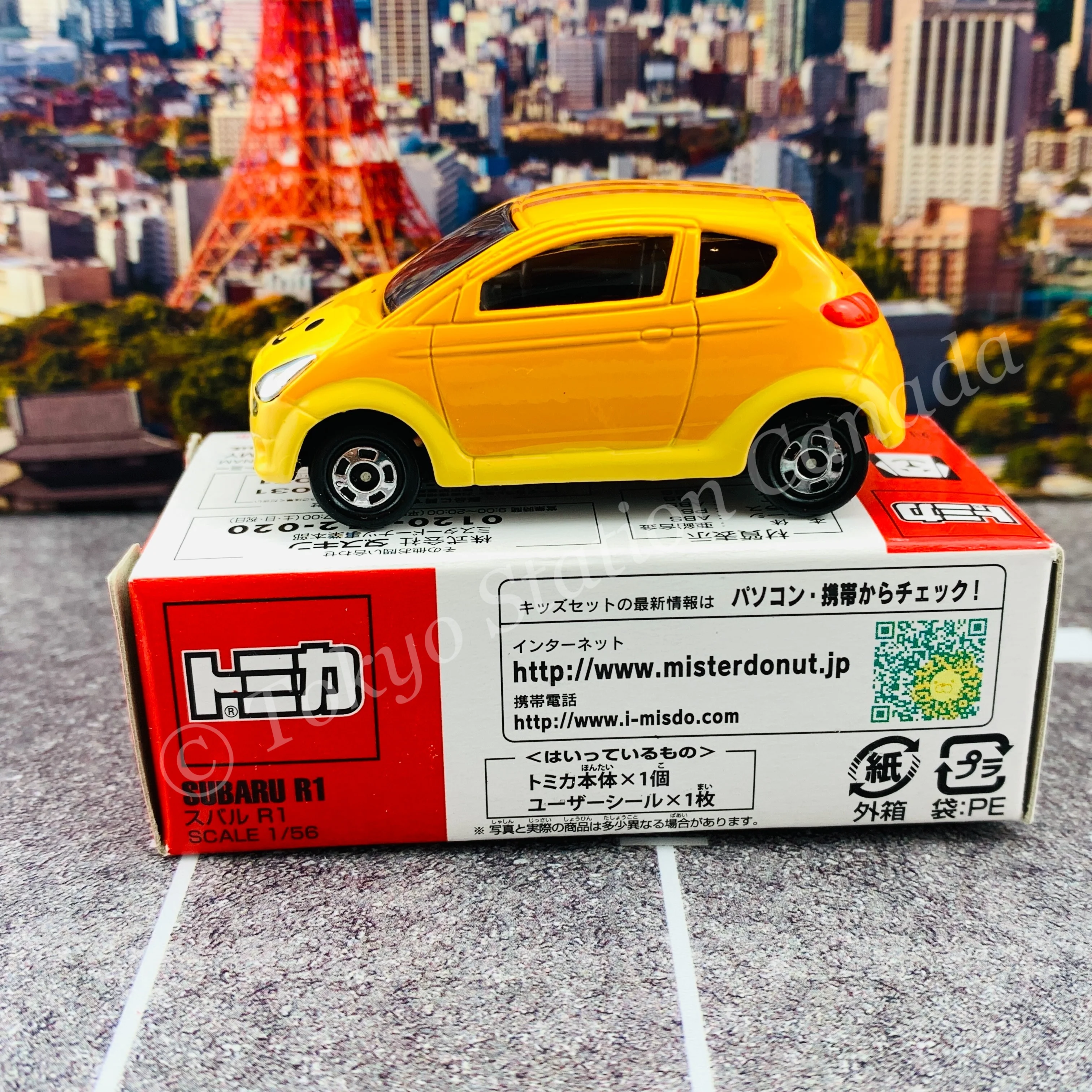 TOMICA x PON DE LION & His Sweet Friends - Honey Shippo (Subaru R1) Presented by Mister Donut - Image 3