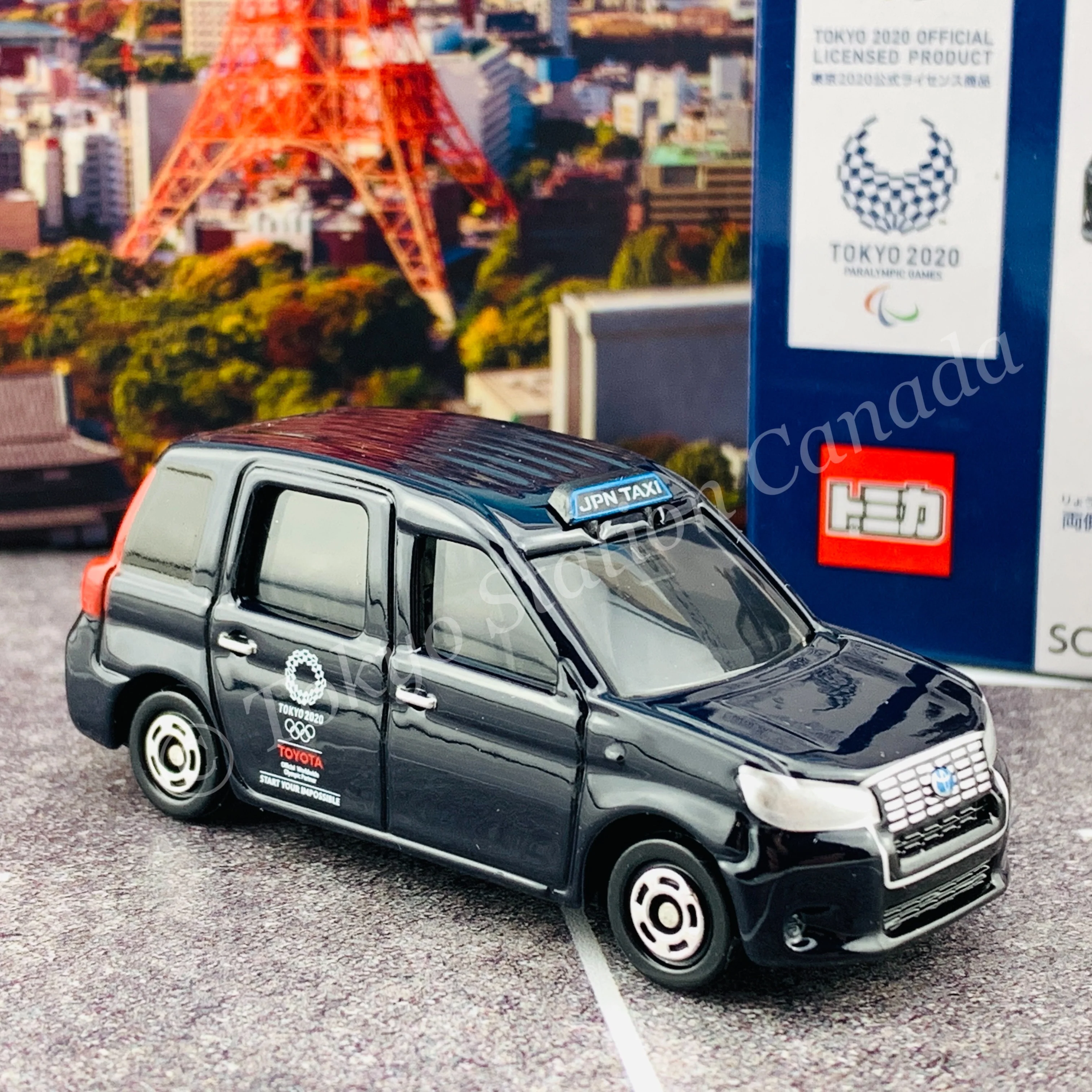 Tomica x Tokyo 2020 Olympics Toyota Japan Taxi (Limited Qty) - Image 2
