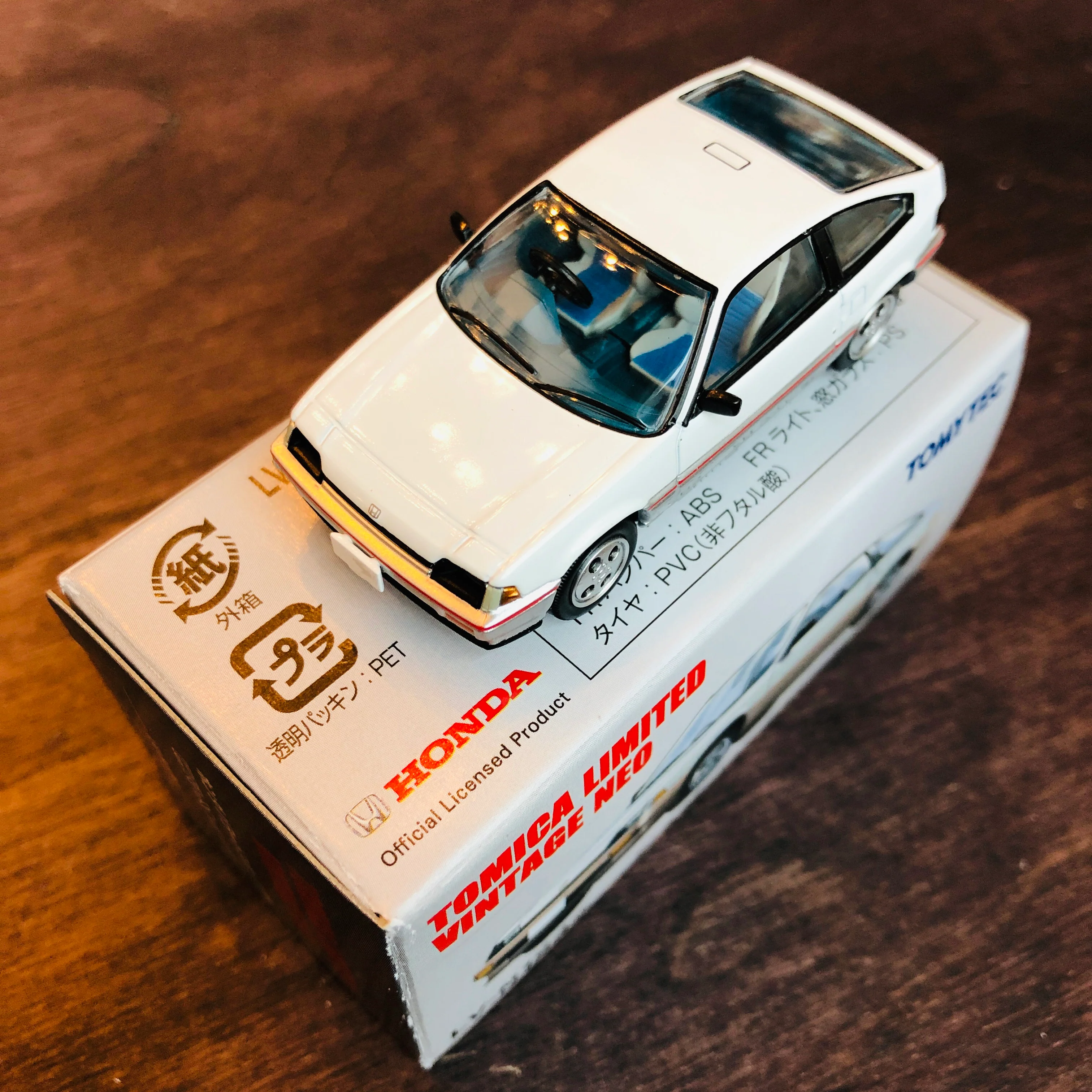 Tomica Limited Vintage Neo TOMYTEC 1/64 LV-N124d HONDA BALLADE SPORTS CRX (WHITE & SILVER) - Image 5