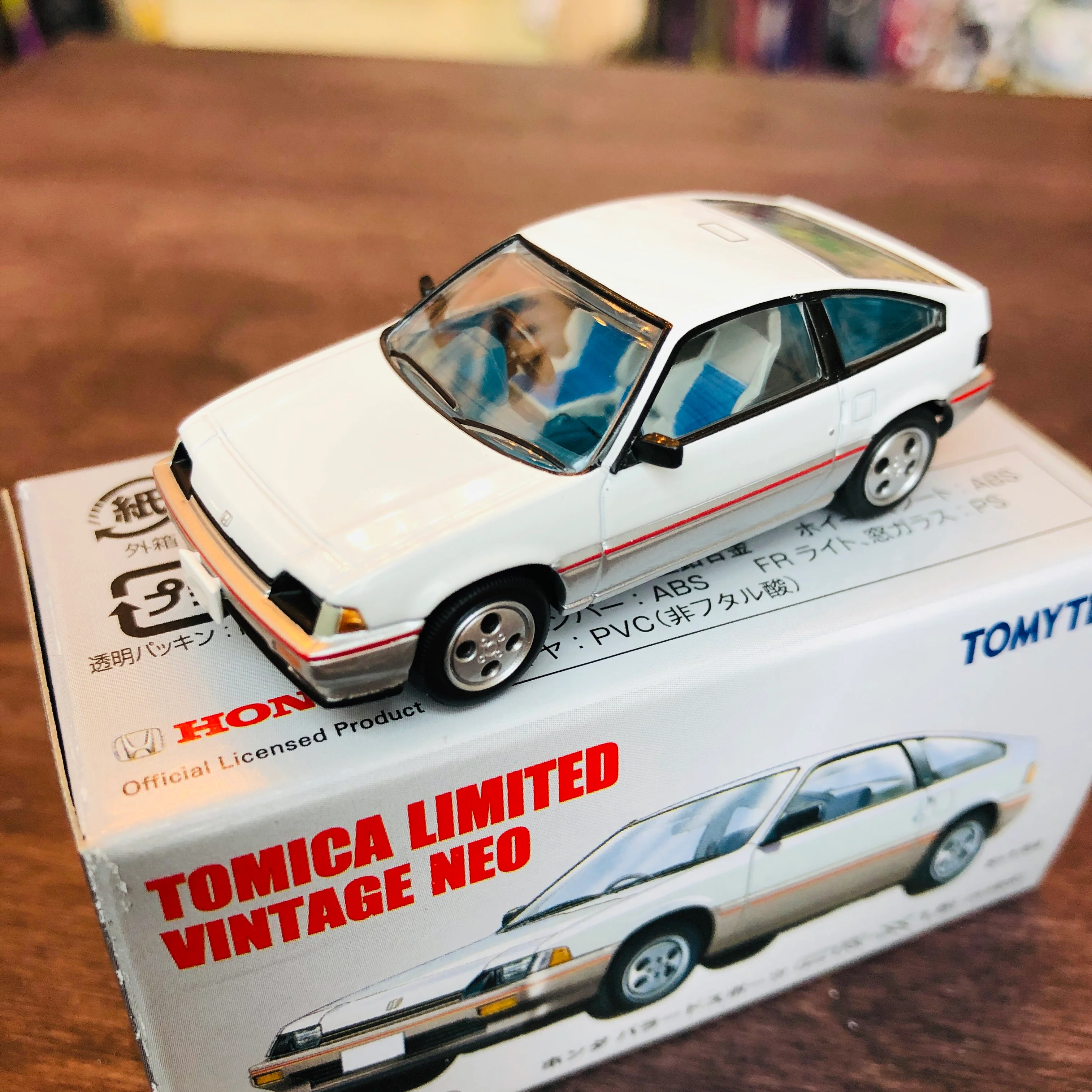 Tomica Limited Vintage Neo TOMYTEC 1/64 LV-N124d HONDA BALLADE SPORTS CRX (WHITE & SILVER) - Image 6