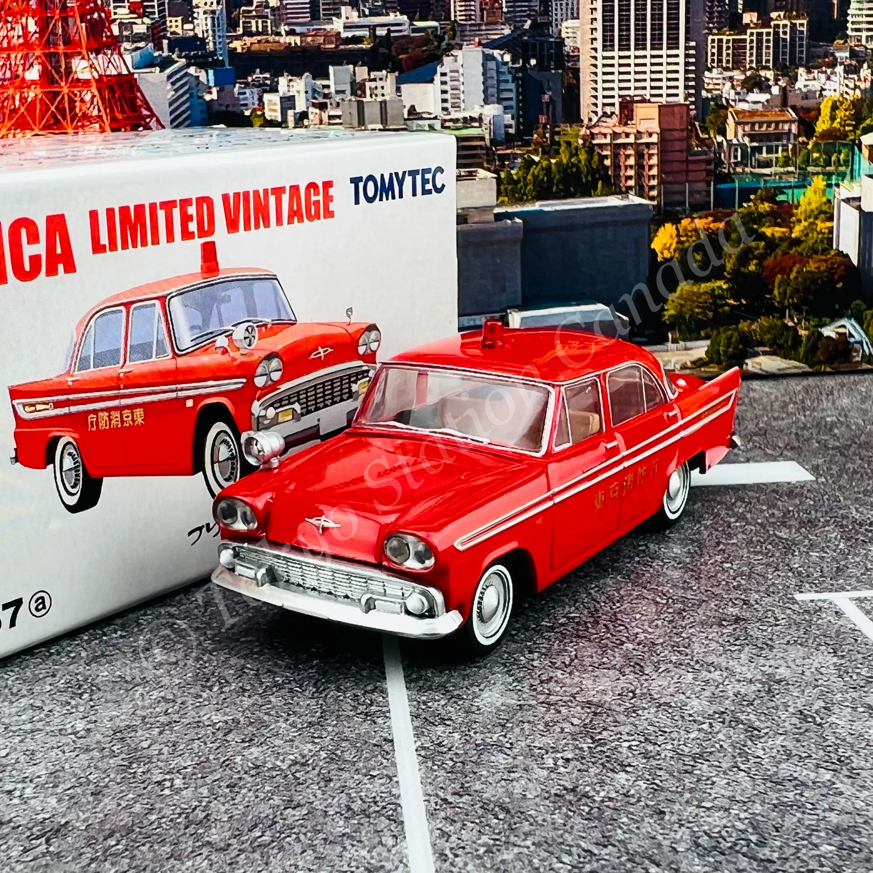 TOMYTEC TLV 1/64 PRINCE SKYLINE 1900 DX (Fire Command Vehicle) LV-57a - Image 2