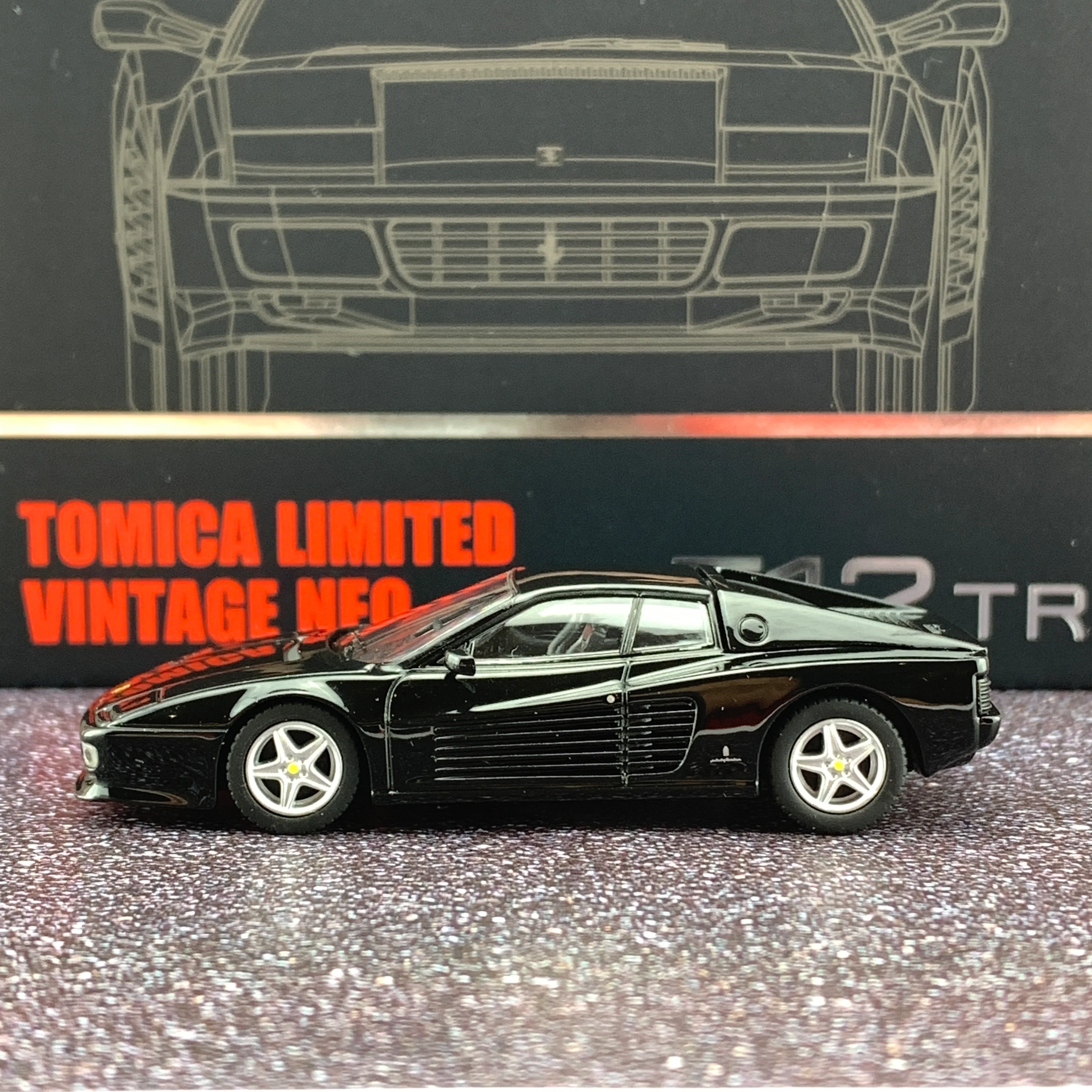 Tomytec Tomica Limited Vintage Neo 1/64 Ferrari 512TR Black - Image 2