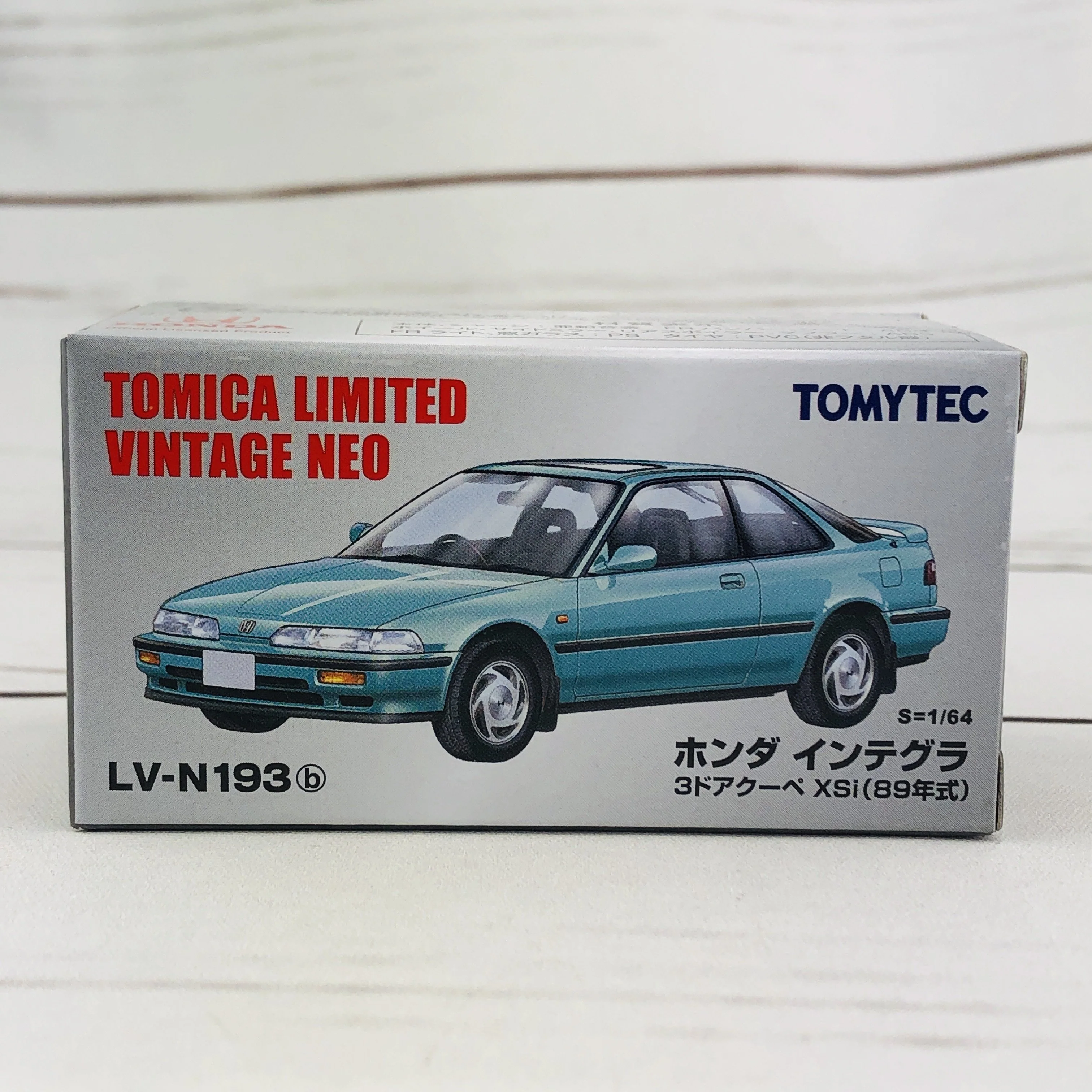 Tomytec Tomica Limited Vintage Neo 1/64 LV-N193b Honda Integra 3 Door Coupe XSi Blue (1989) - Image 9