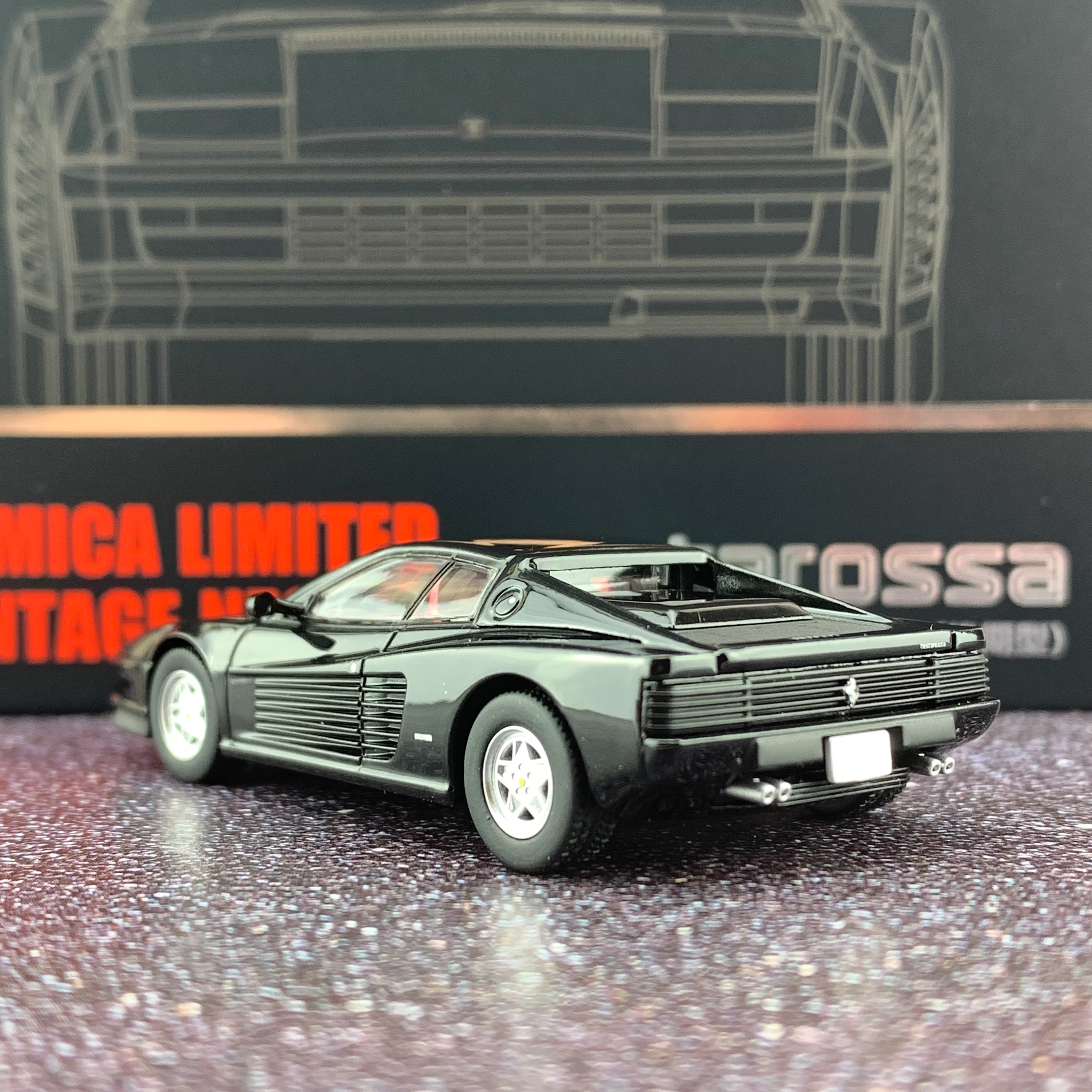 Tomytec Tomica Limited Vintage Neo 1/64 Ferrari Testarossa (BLACK) 4543736306214 - Image 3