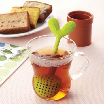 TORUNE Silicone Leaf Shape Tea Infuser P-3163 - Image 6