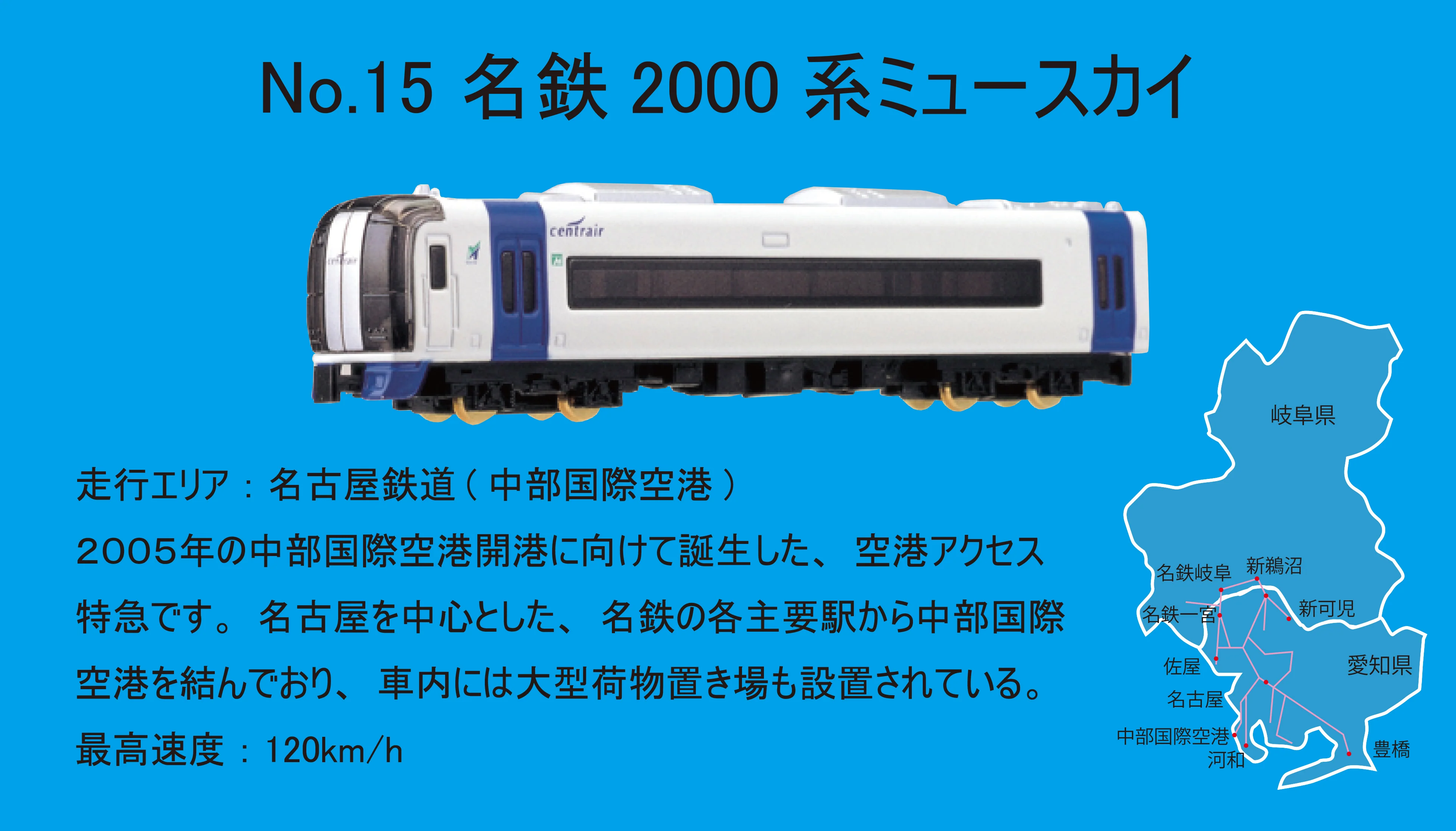 TRANE N Scale Train No. 15 Meitetsu Mu Sky - Image 2