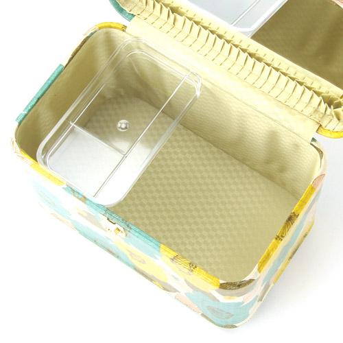 Yellow Flower Print Makeup Cosmetic Case - Image 2