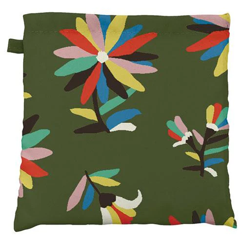 w.p.c Tote / Rain Bag in Moss green Mexican flower - Image 2