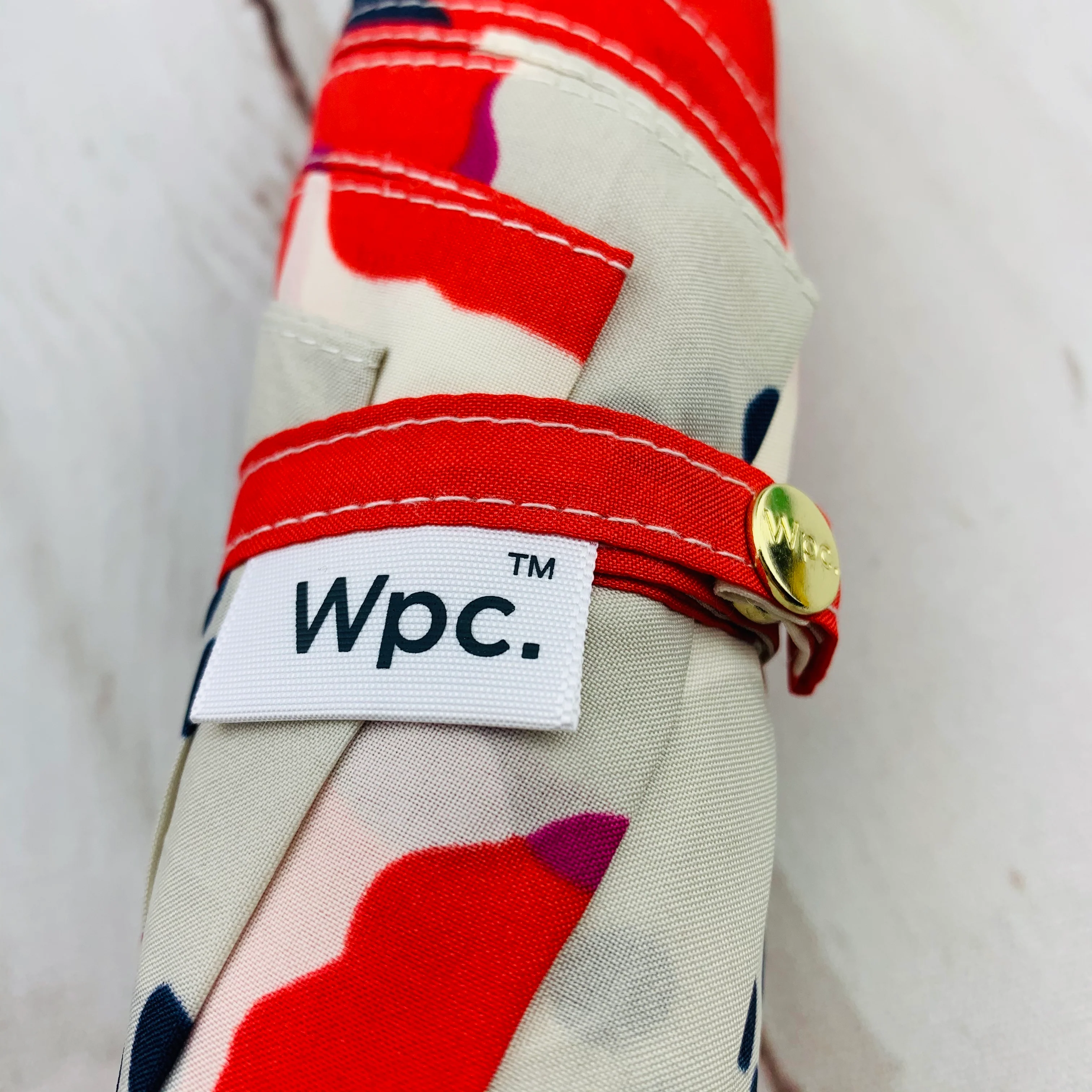 Wpc. Folding Umbrella with storage bag 552-116 RD - Image 2